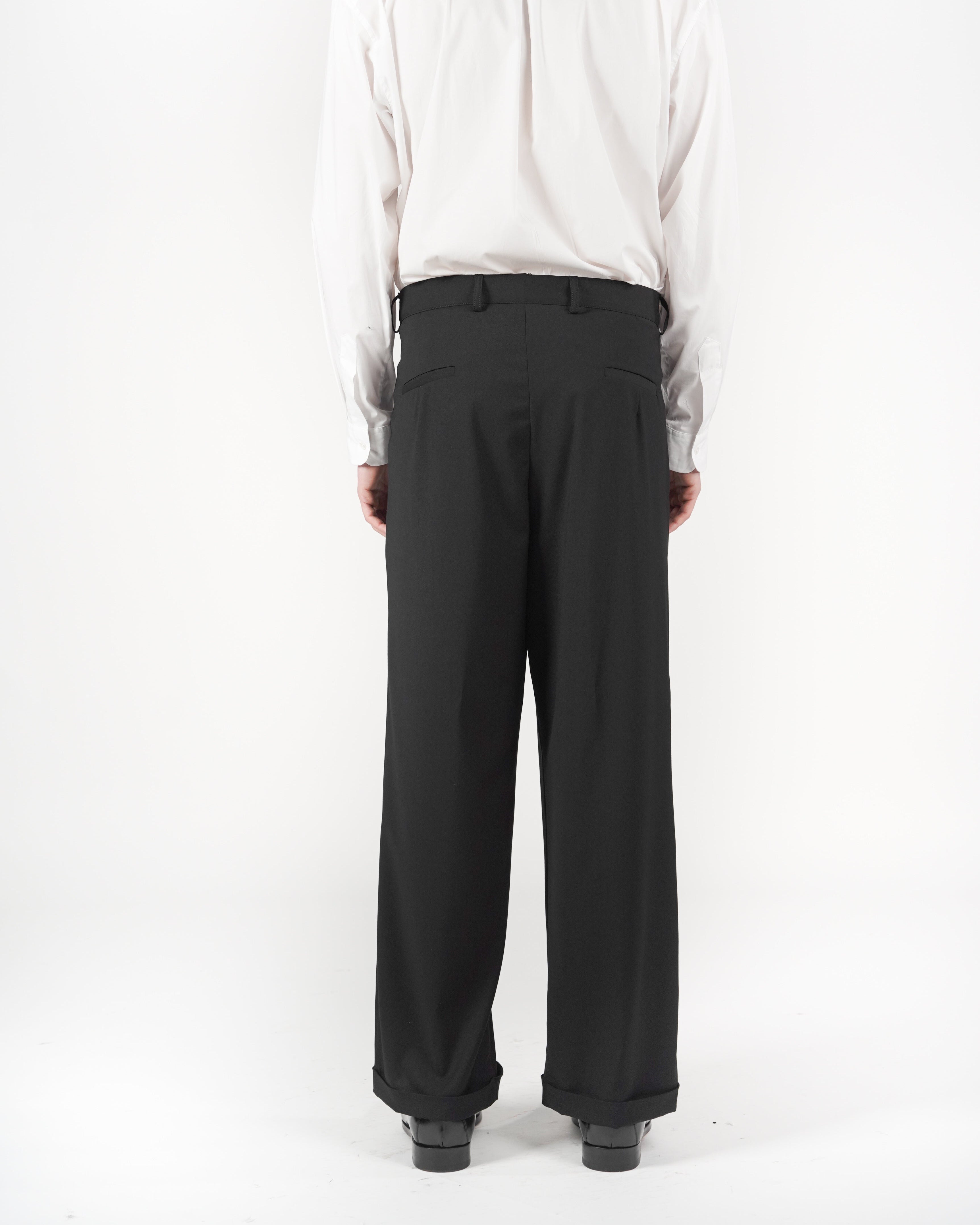 Pantalone loose fit sartoriale nero
