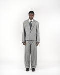 Pantalone baggy sartoriale gessato grigio