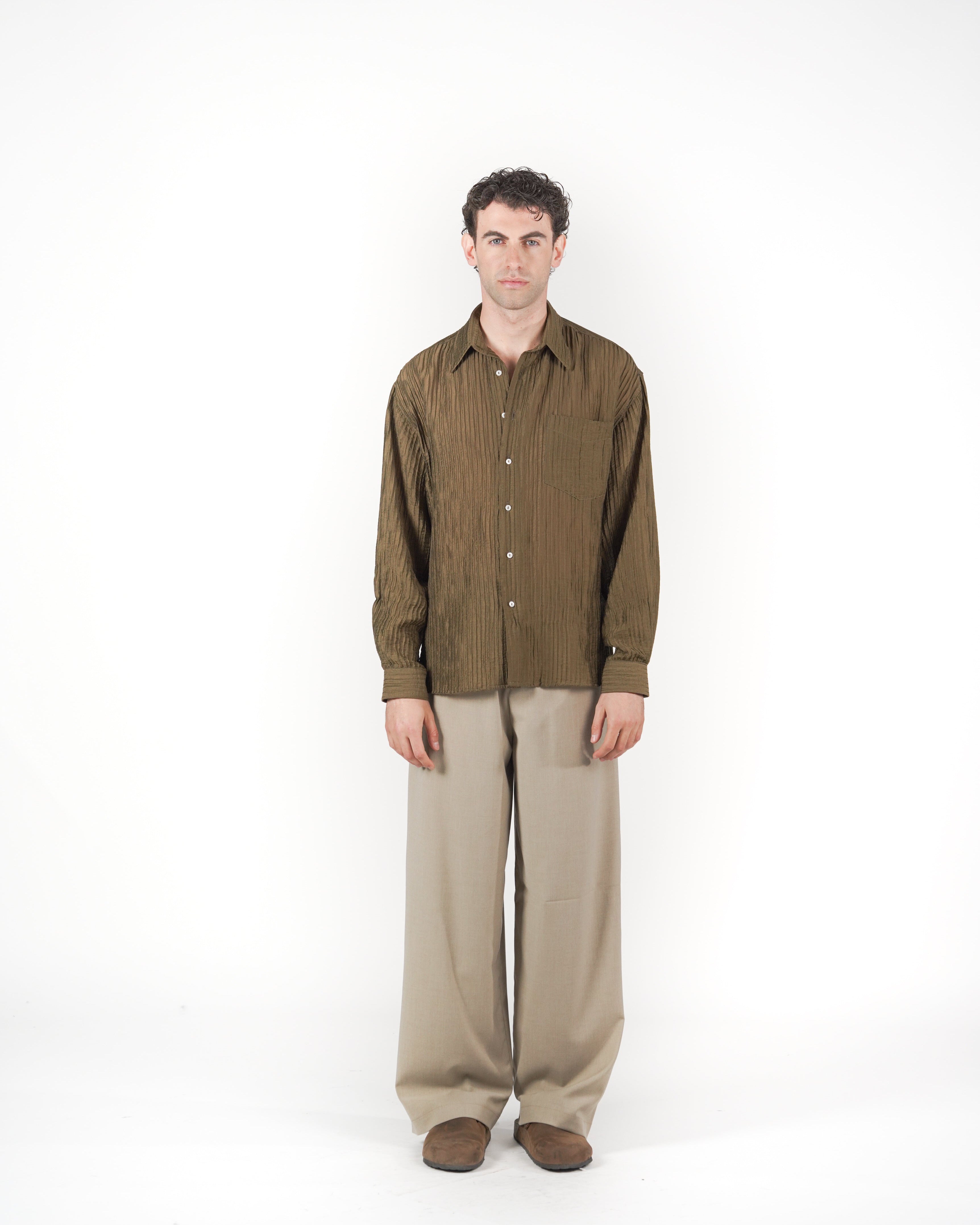 Pantalone baggy beige