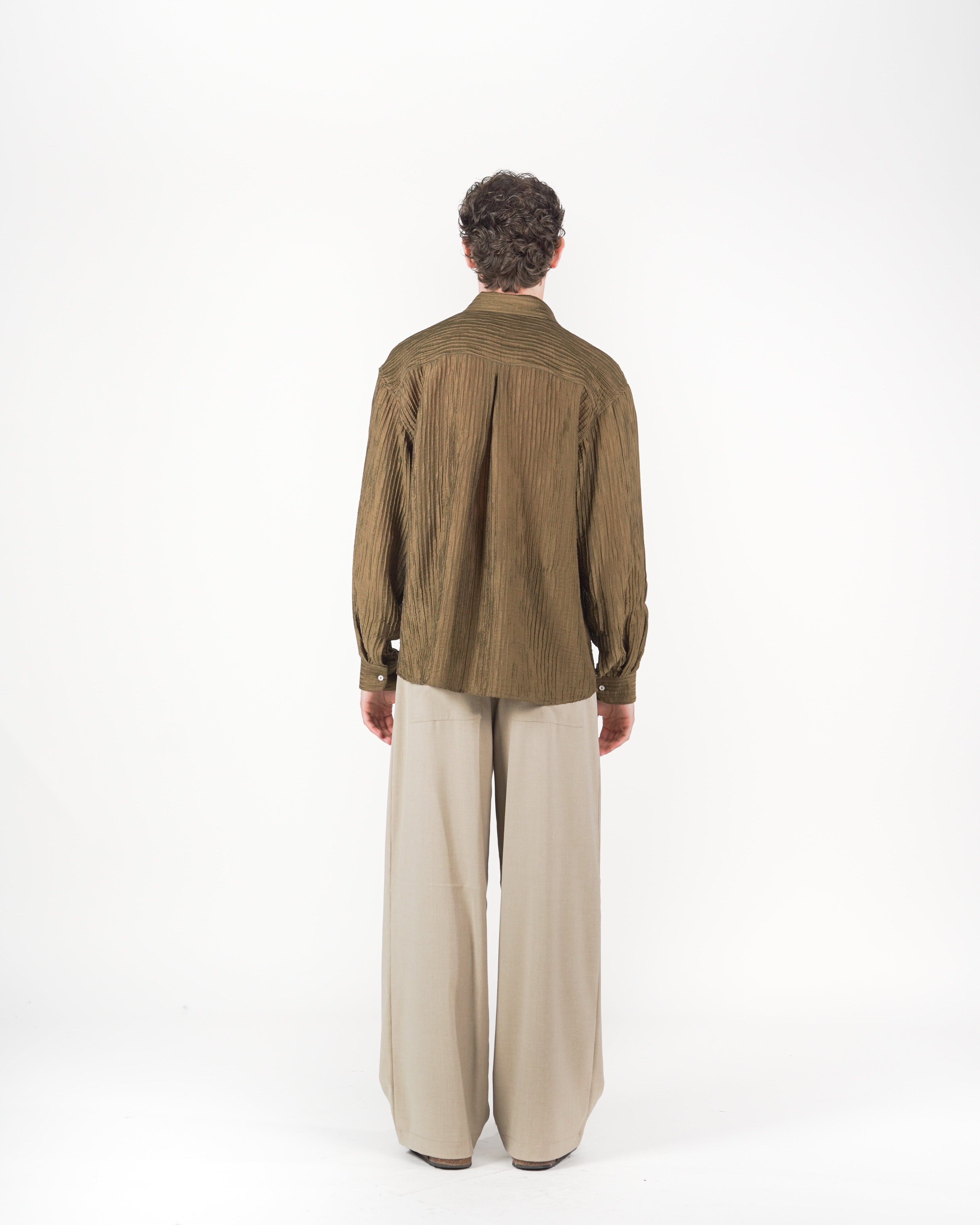 Pantalone baggy beige