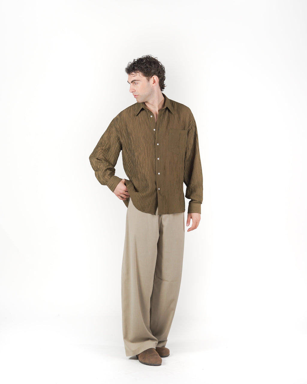 Camicia plissè moro