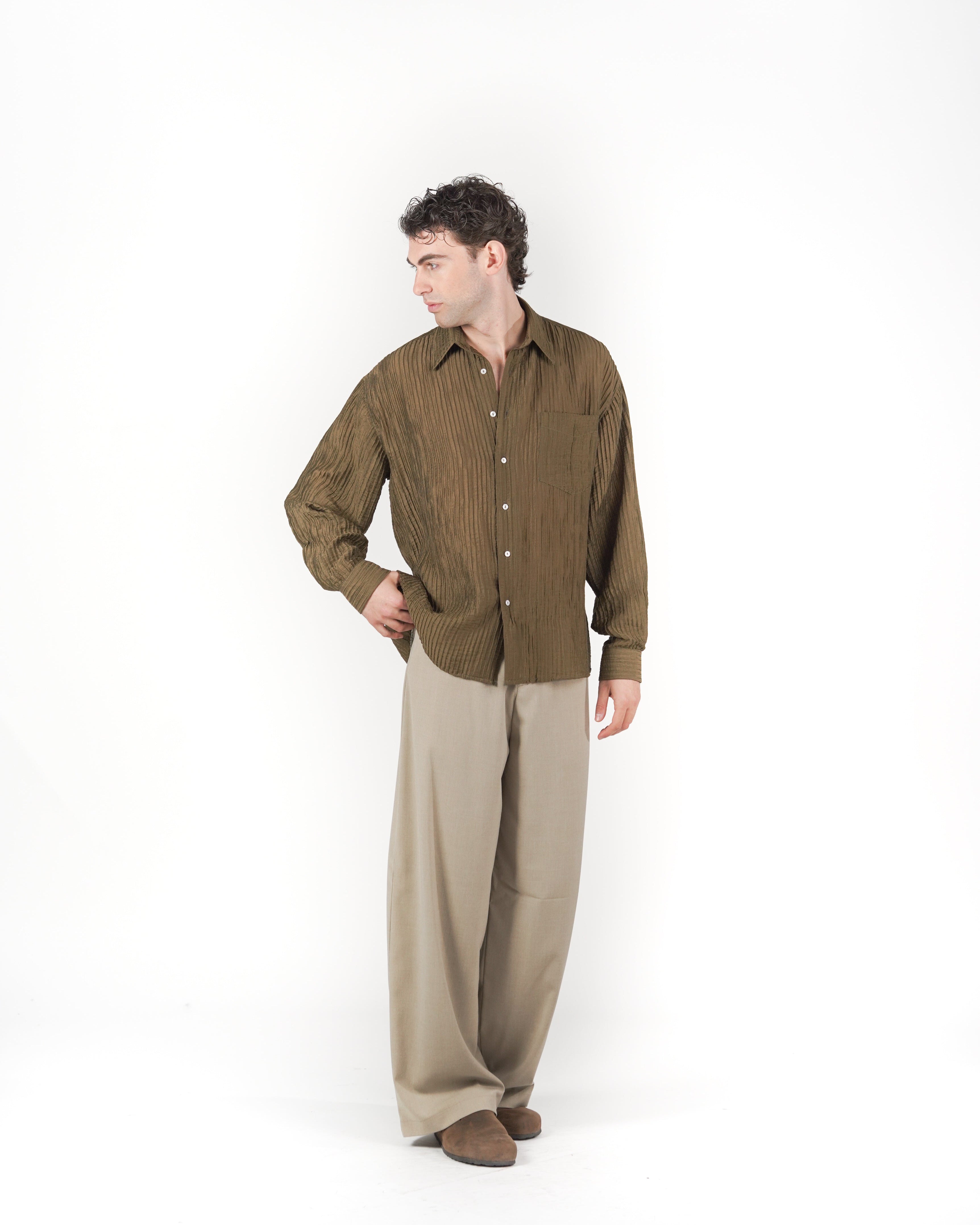 Camicia plissè moro