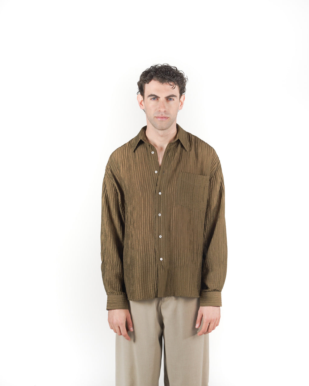 Camicia plissè moro