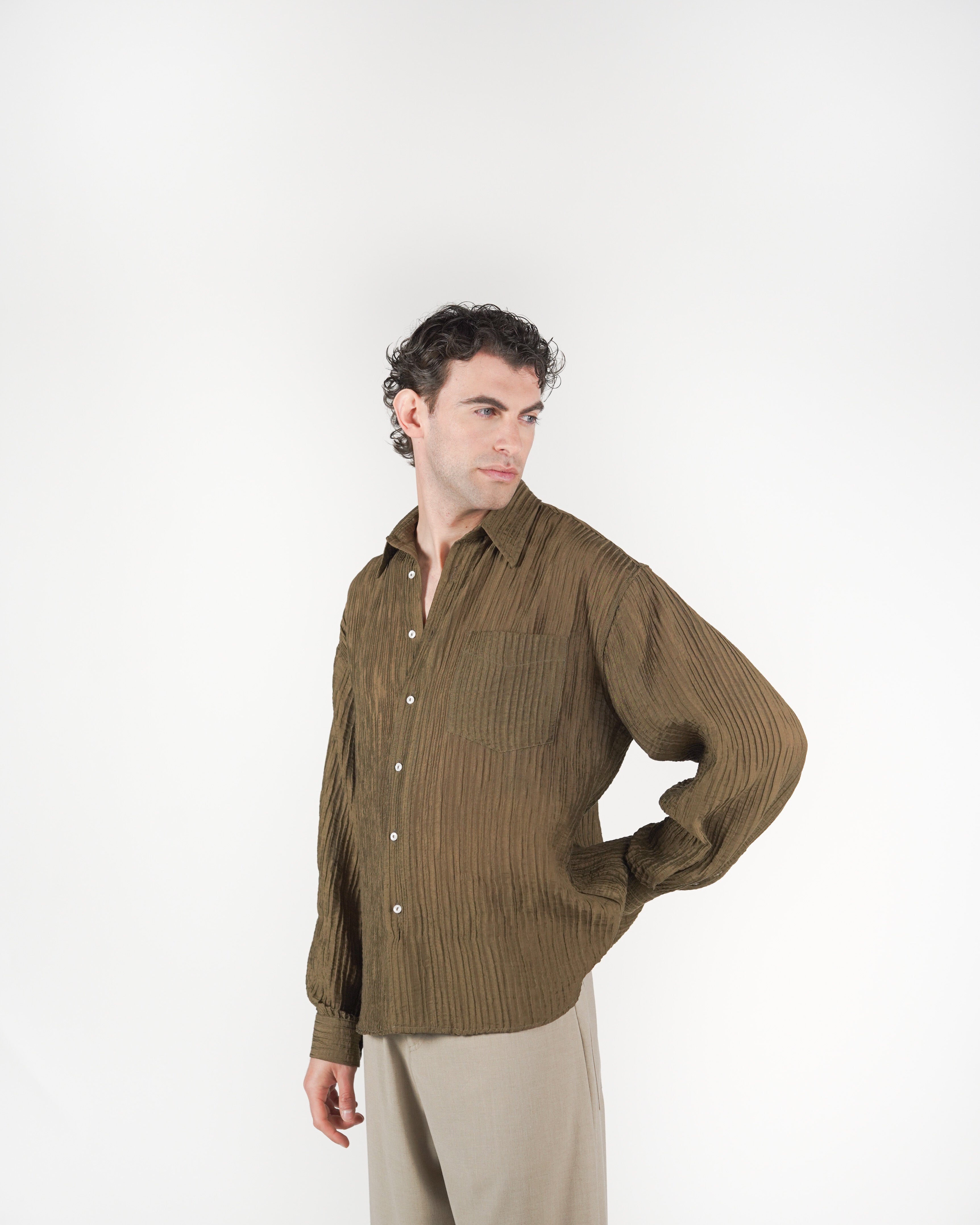 Camicia plissè moro