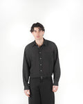 Camicia plissè nera