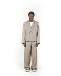 Pantalone baggy melange beige