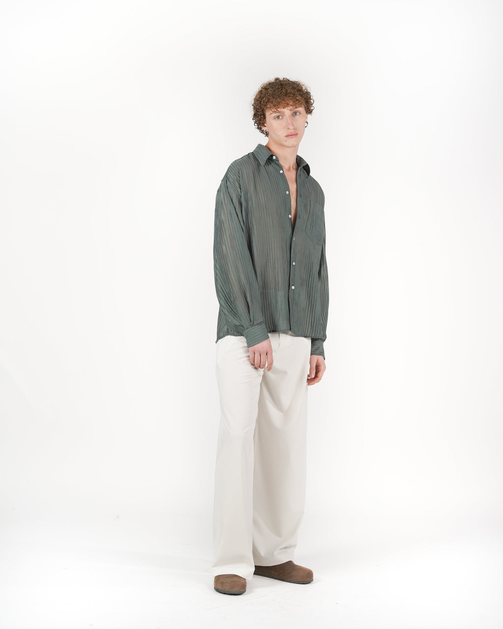 Pantalone baggy bianco