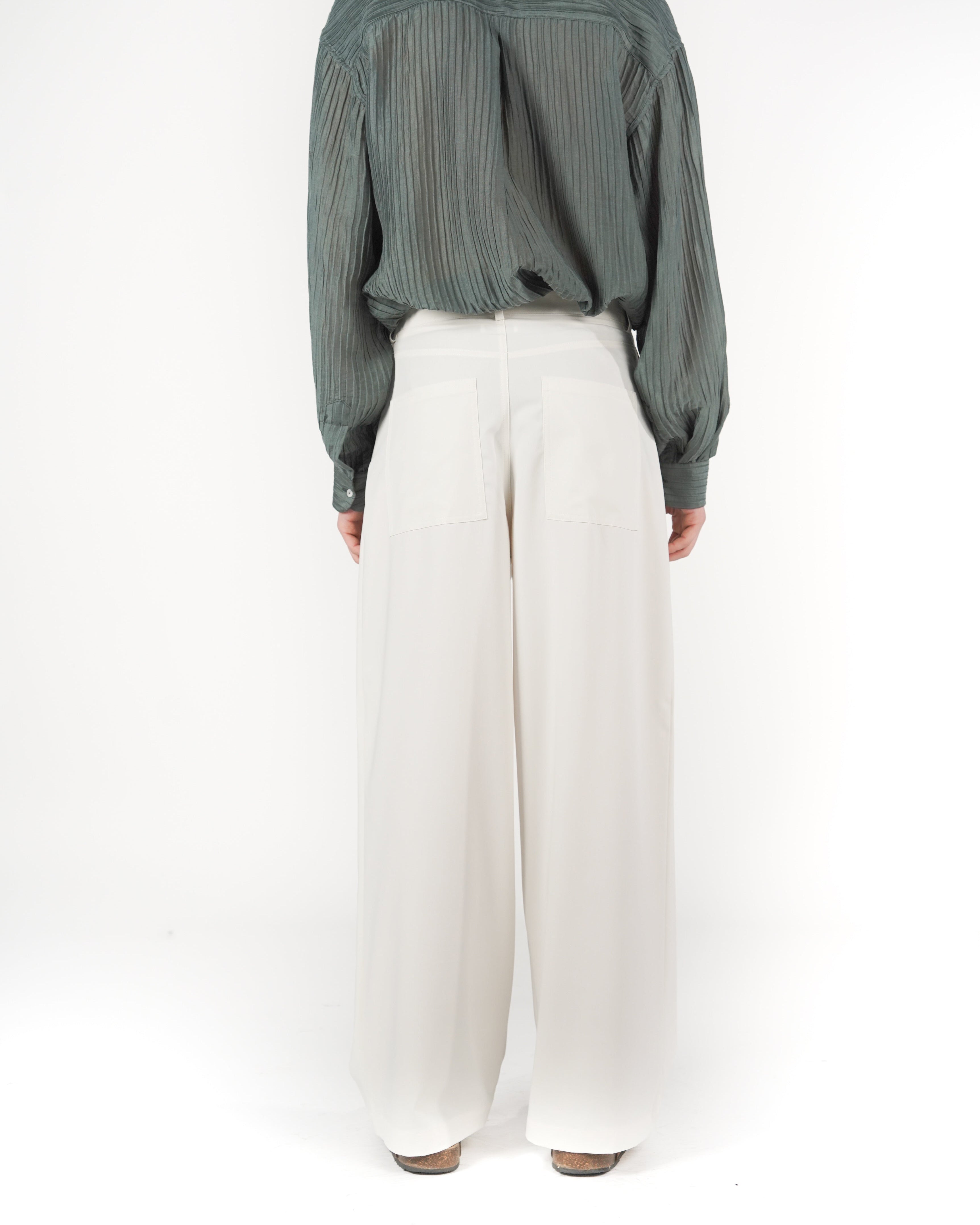 Pantalone baggy bianco