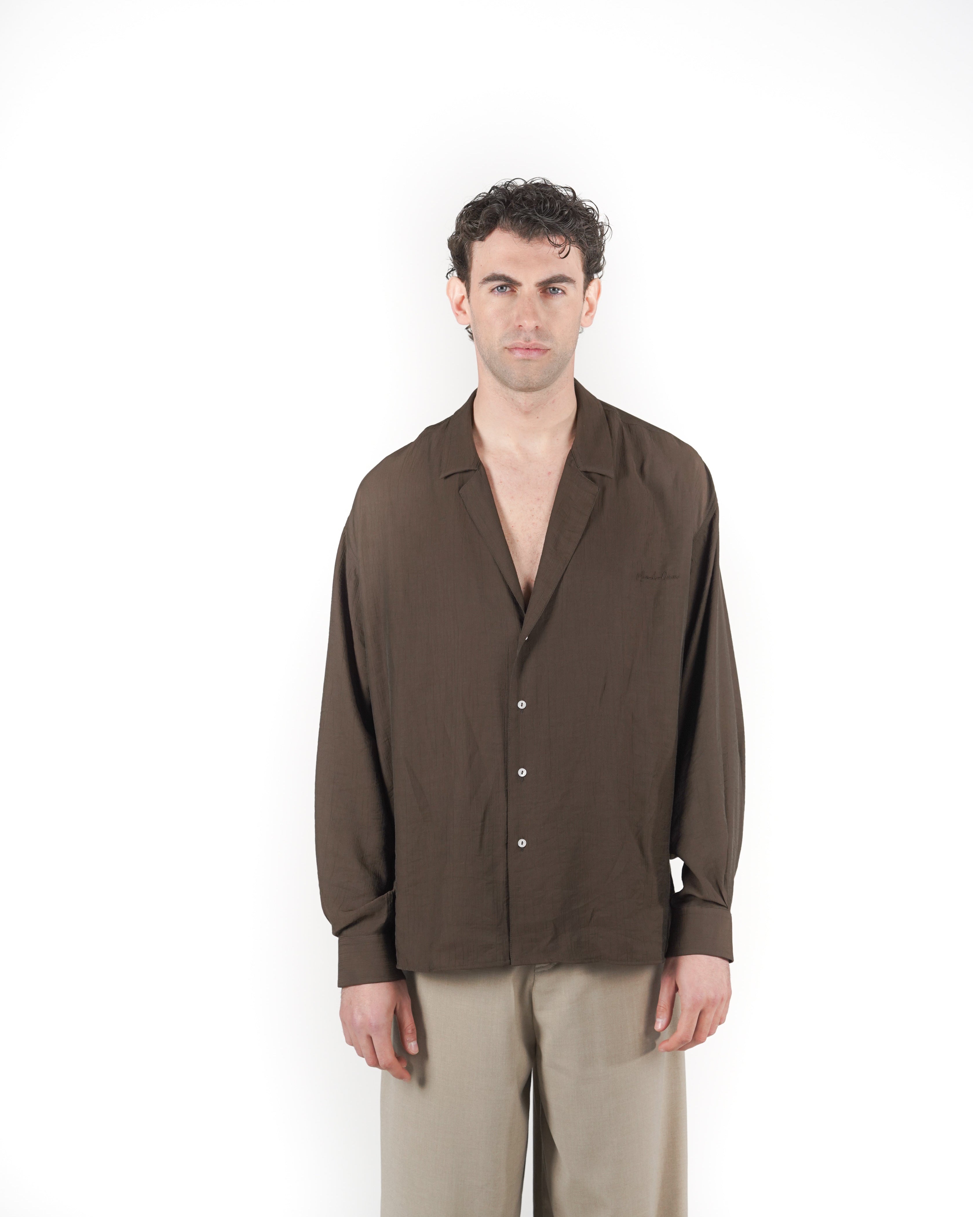 Camicia scollata moro