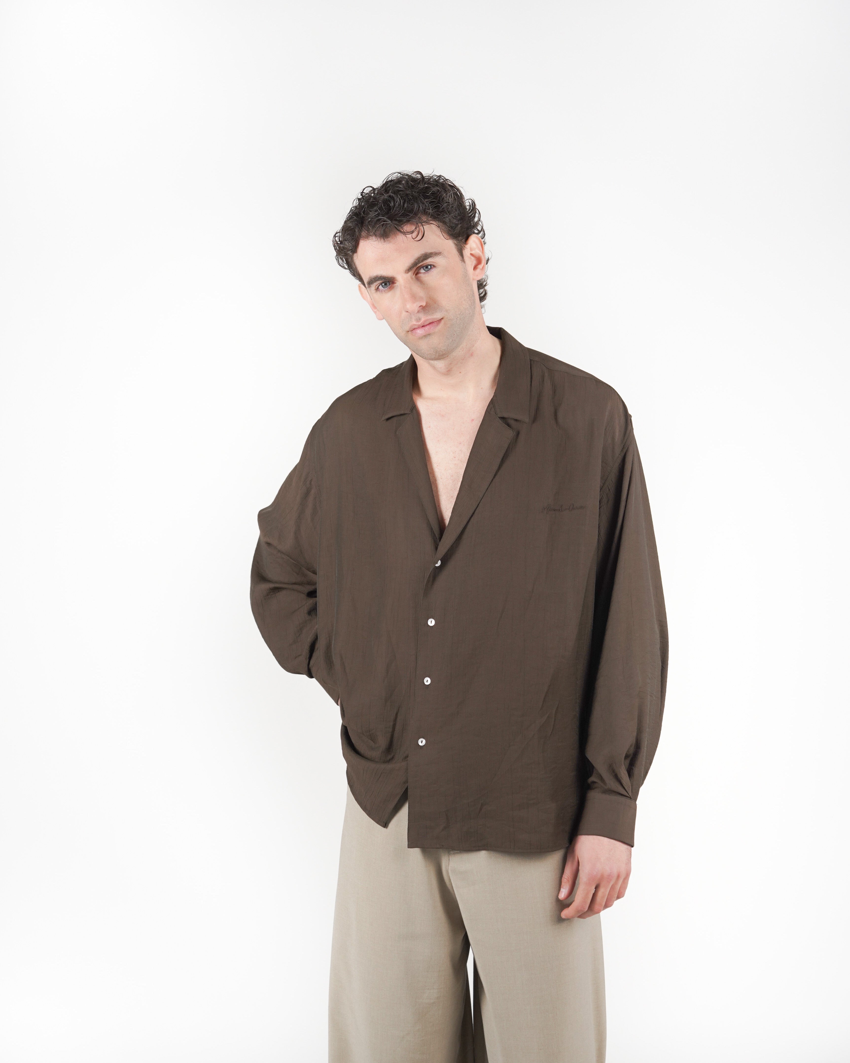 Camicia scollata moro