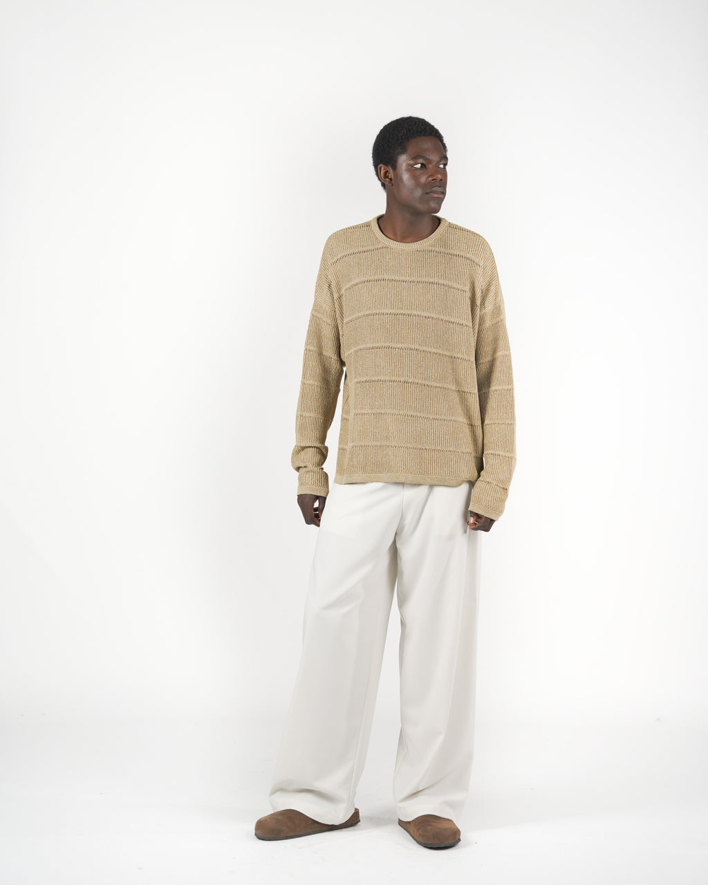 Longsleeve in maglia beige