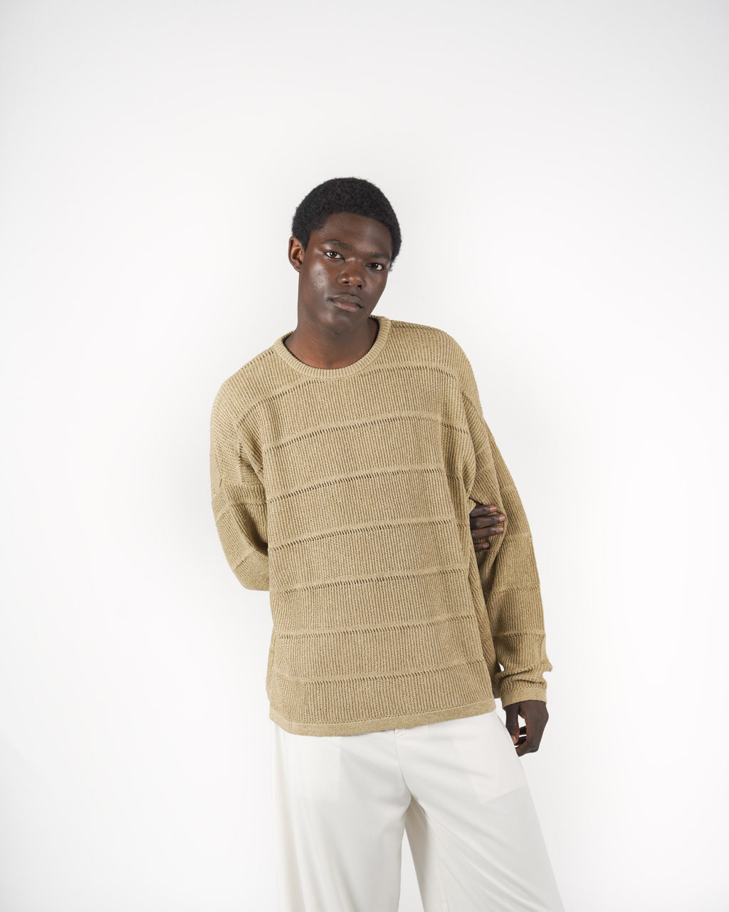 Longsleeve in maglia beige