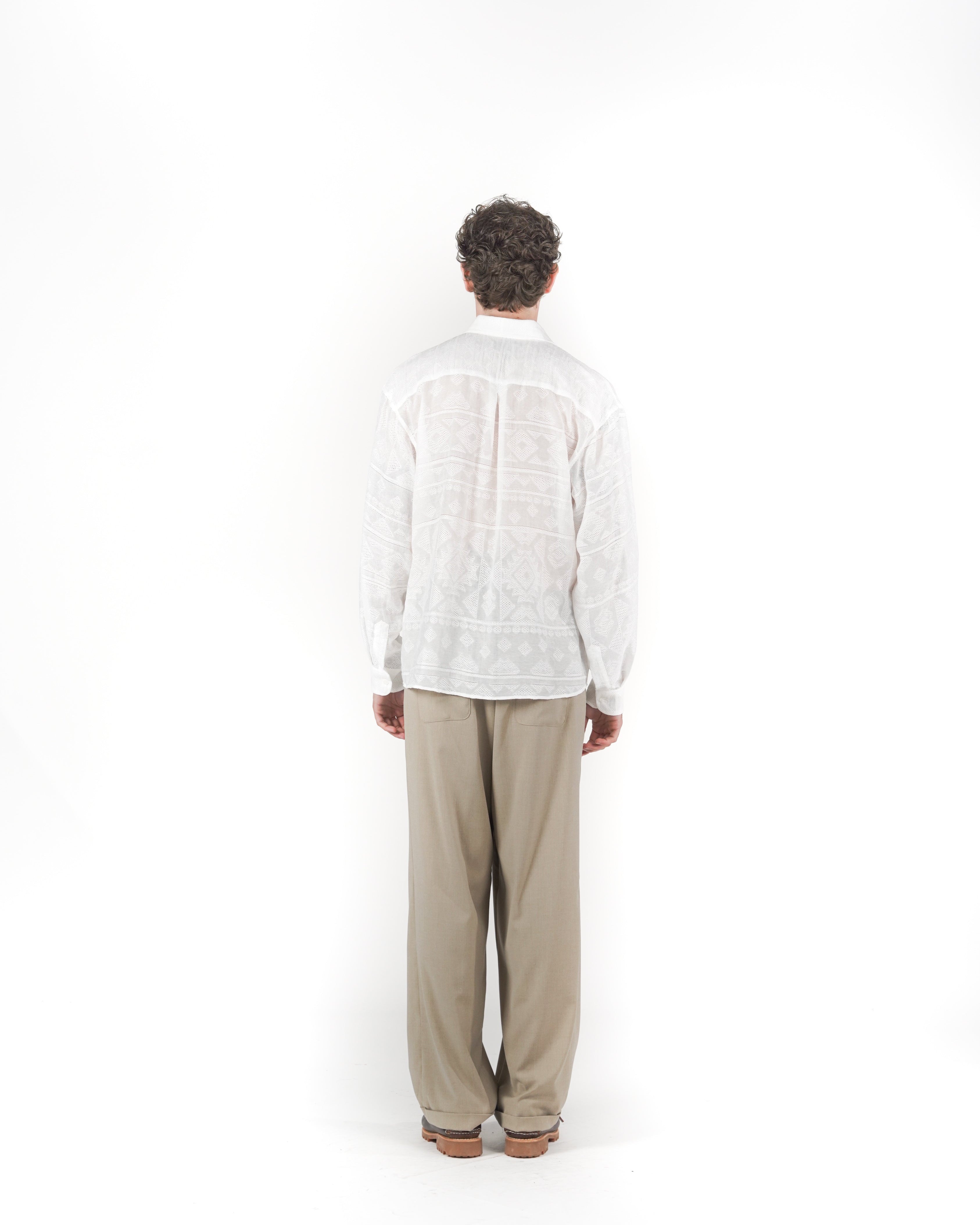 Pantalone loose fit beige