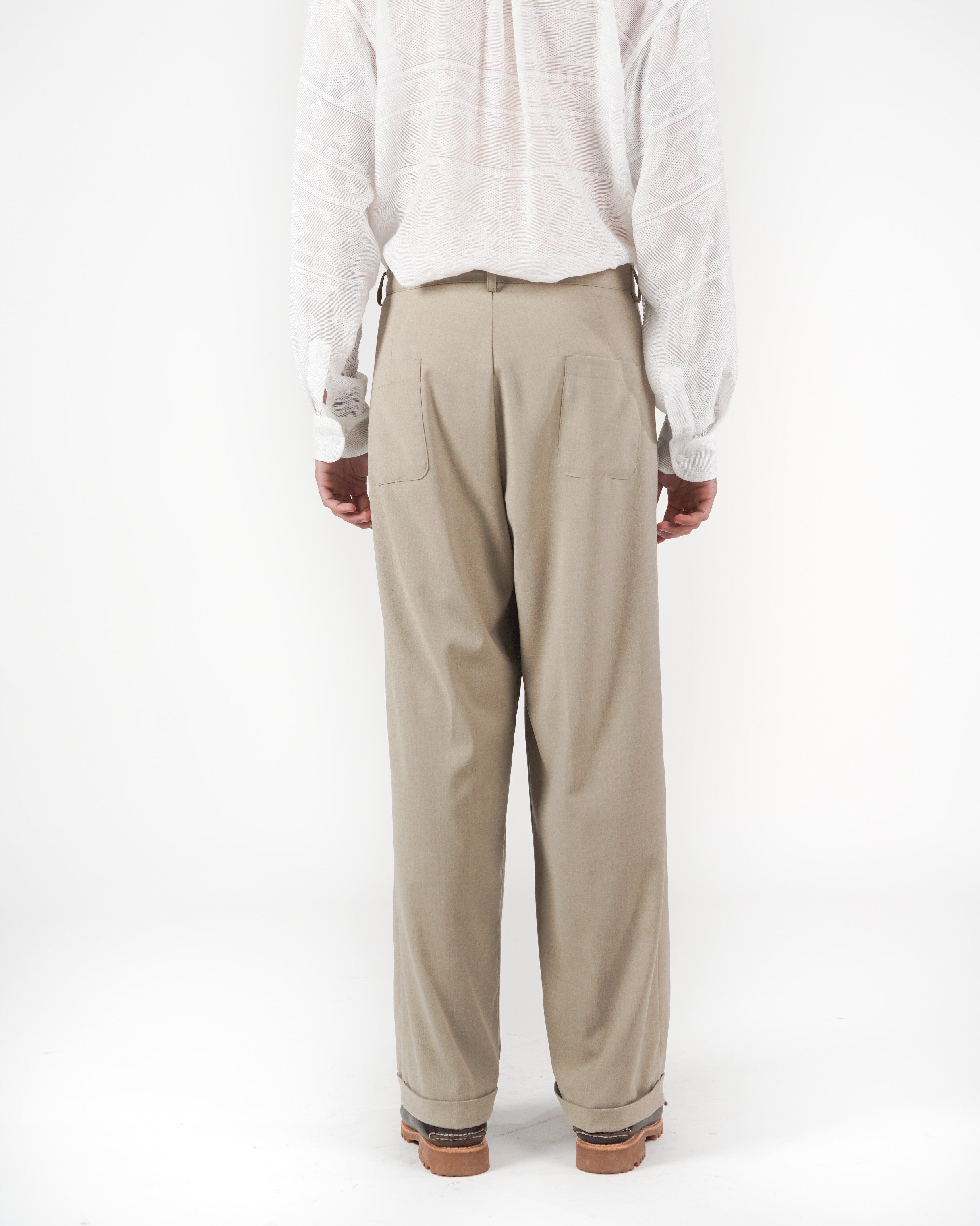 Pantalone loose fit beige
