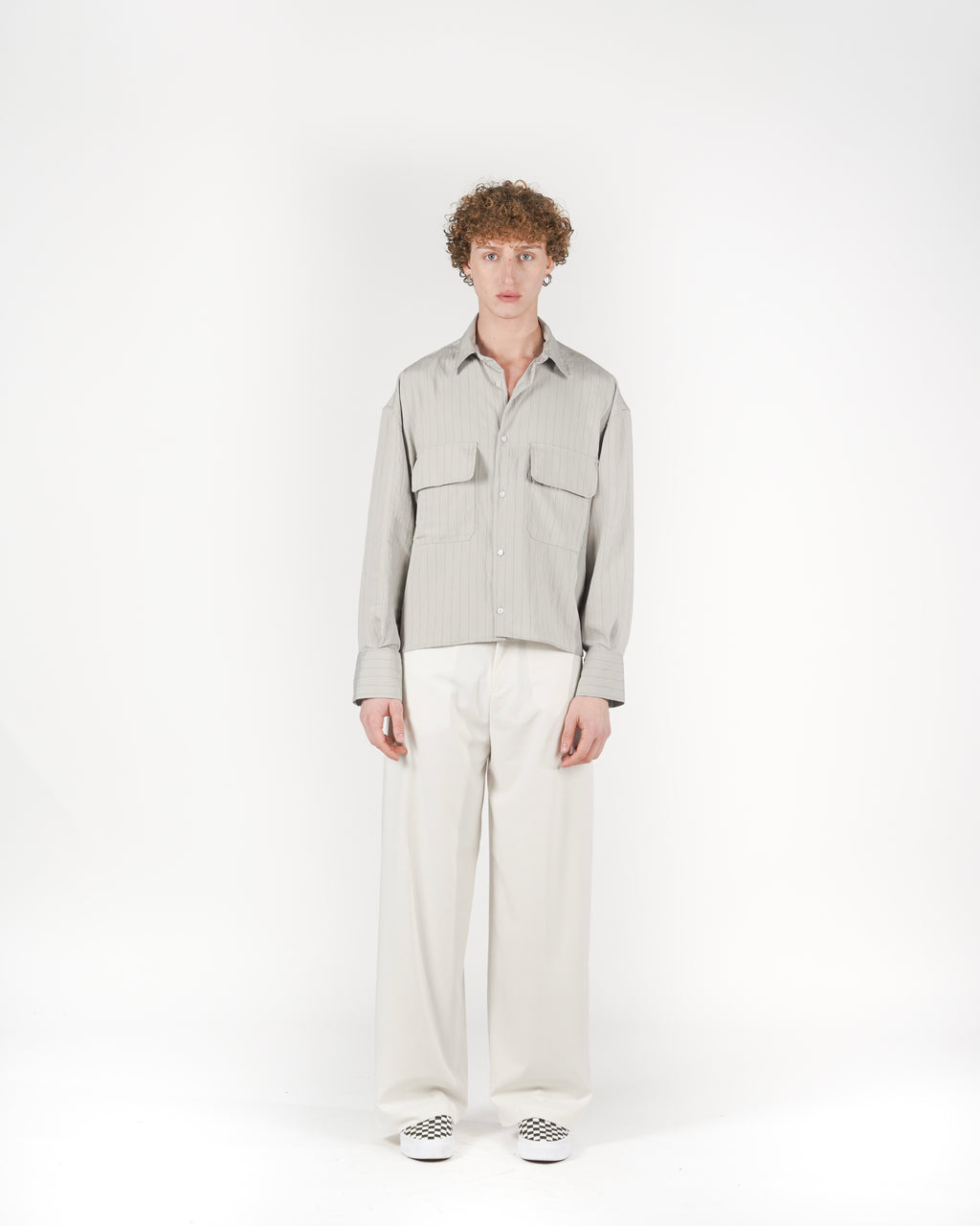 Camicia con tasche grigia