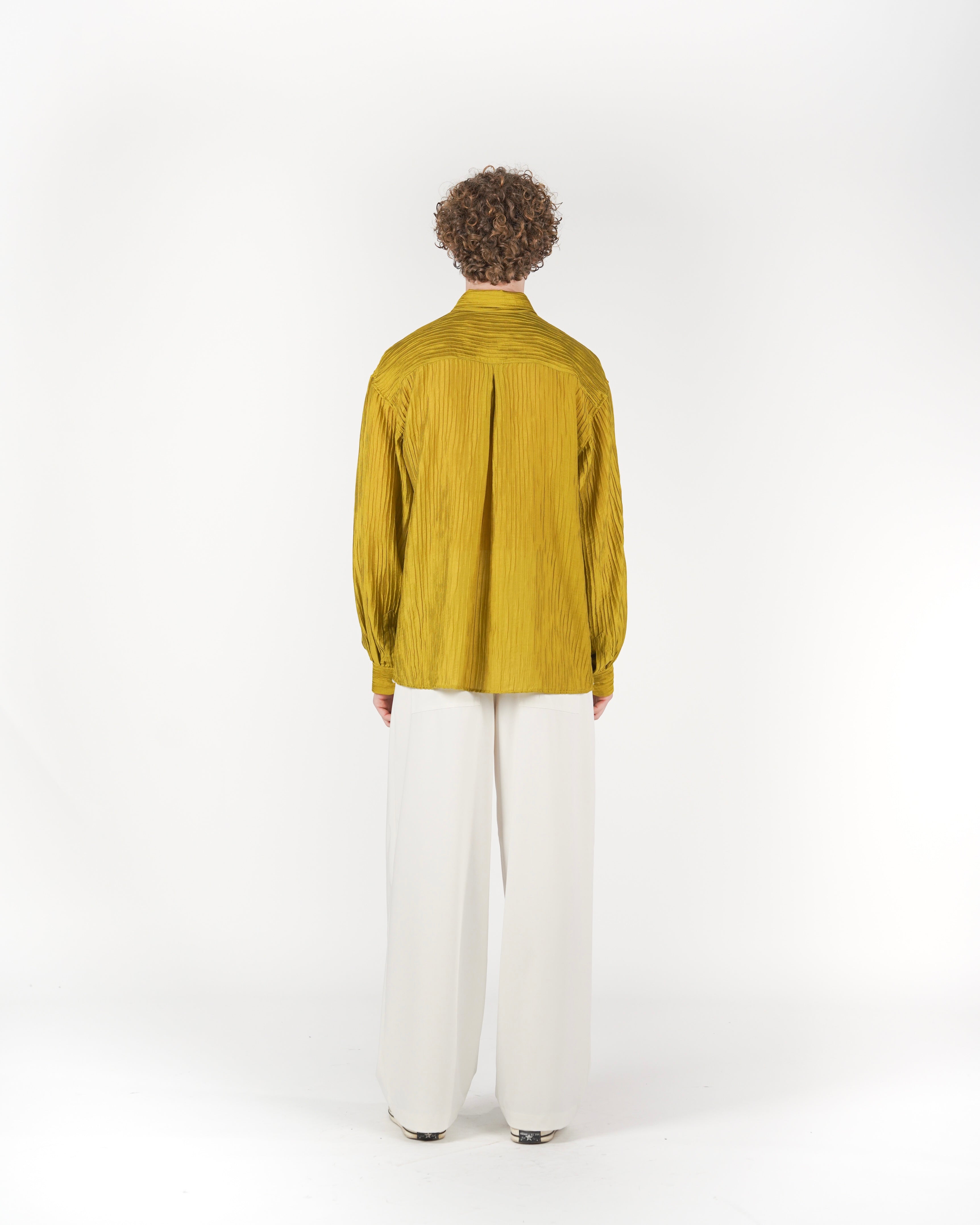 Camicia plissé lime