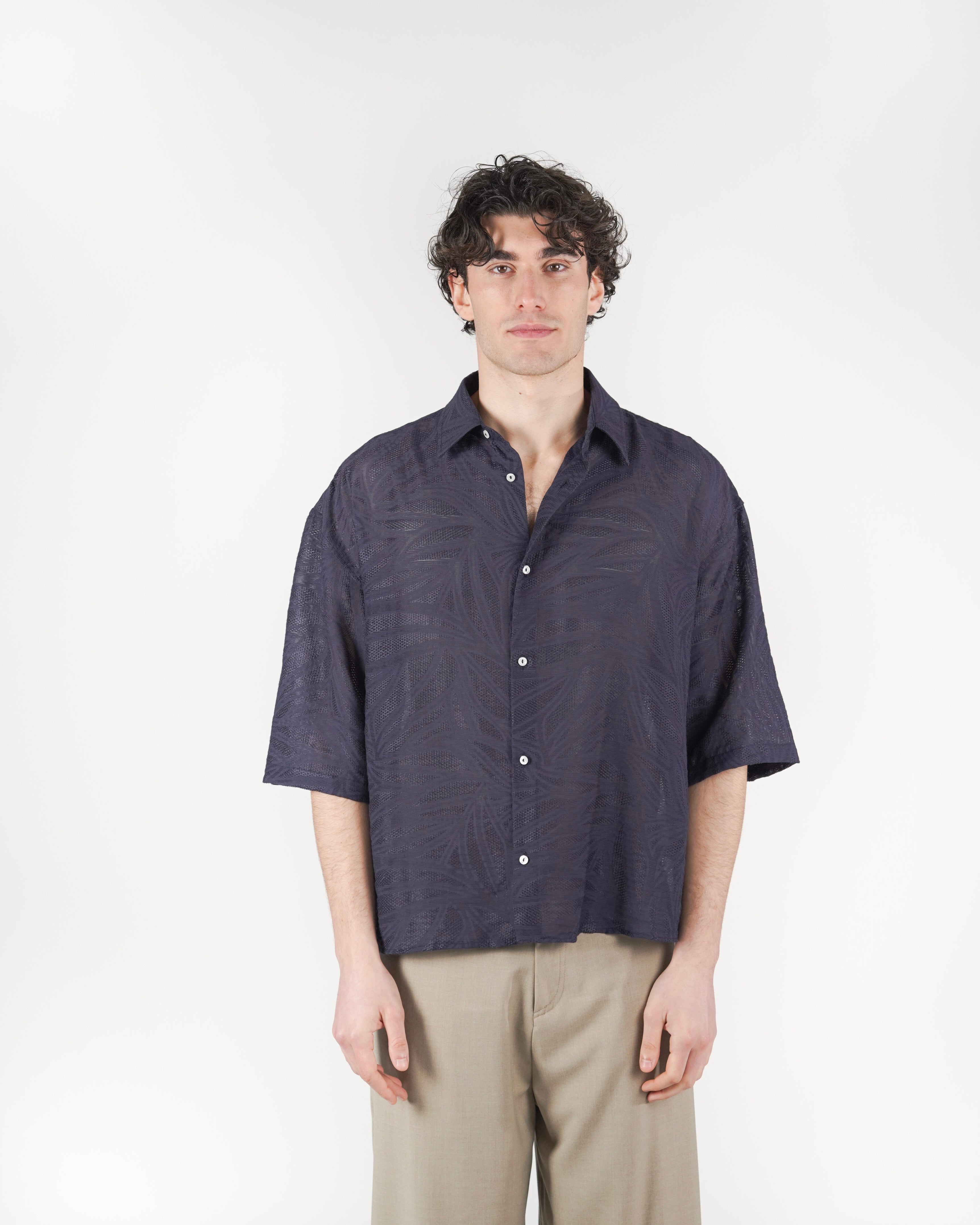 Camicia fillen M/C blu
