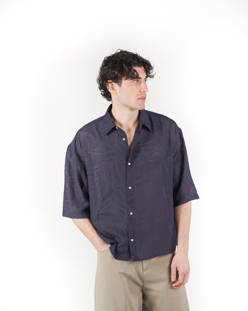 Camicia fillen M/C blu