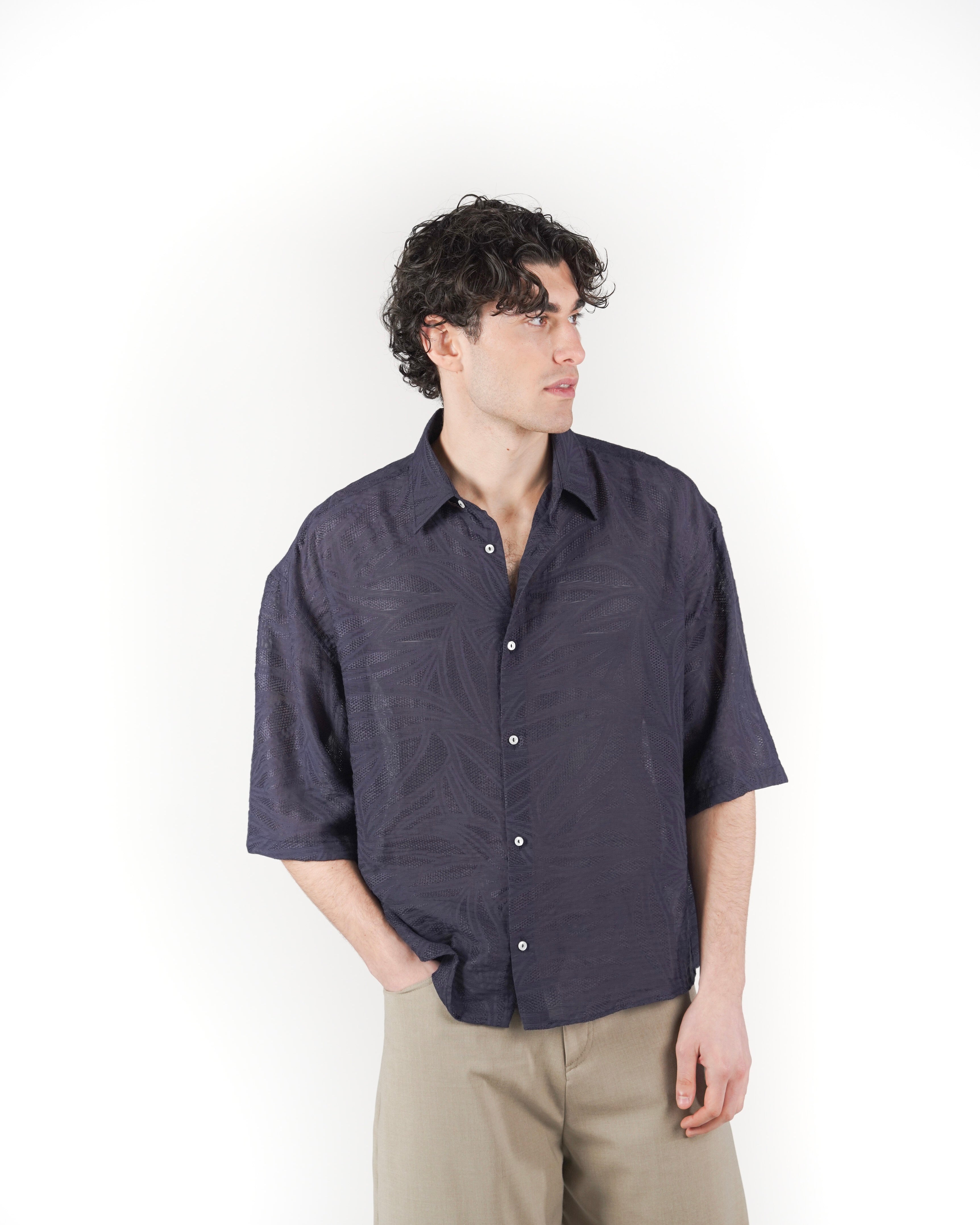 Camicia fillen M/C blu