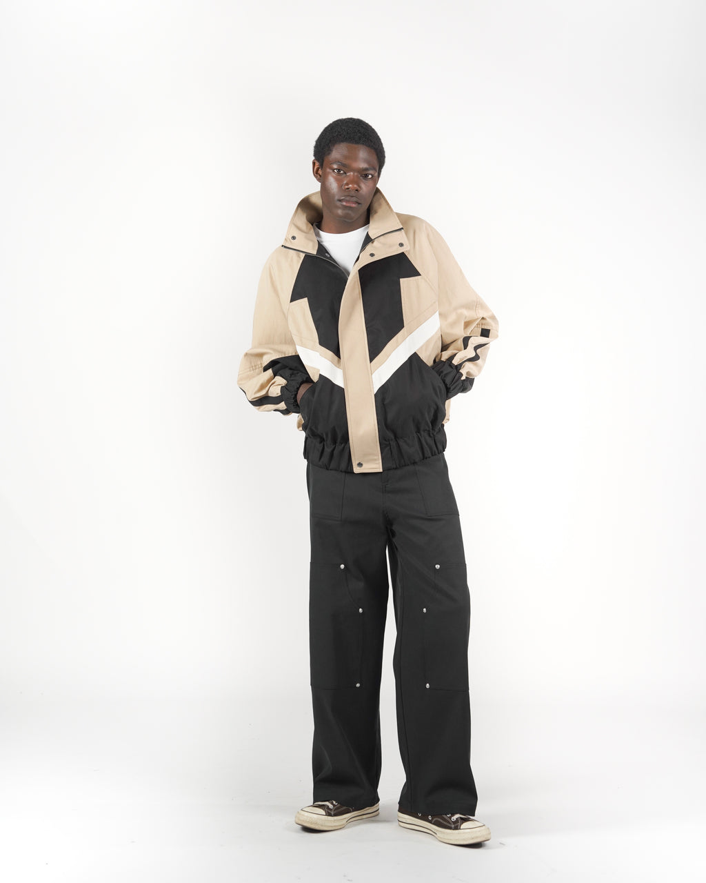 Giacca beige/nera