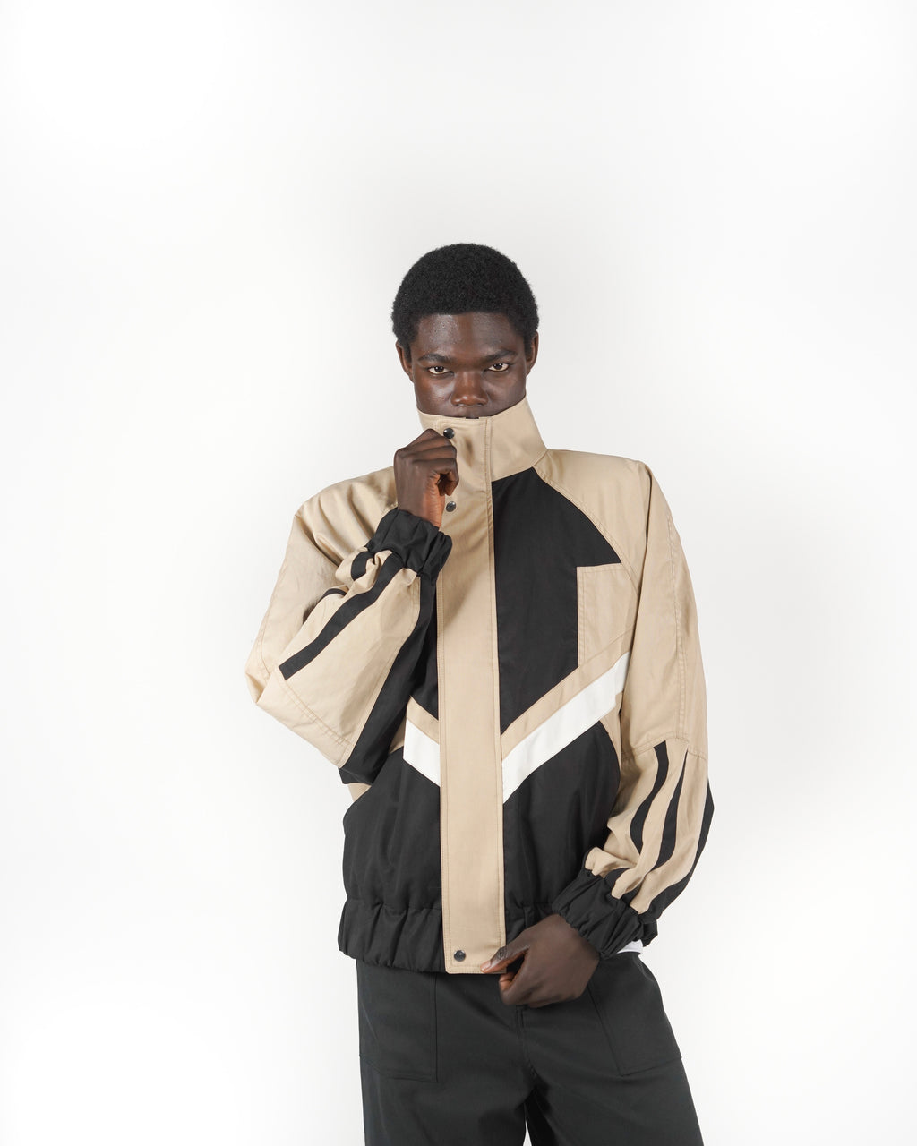 Giacca beige/nera