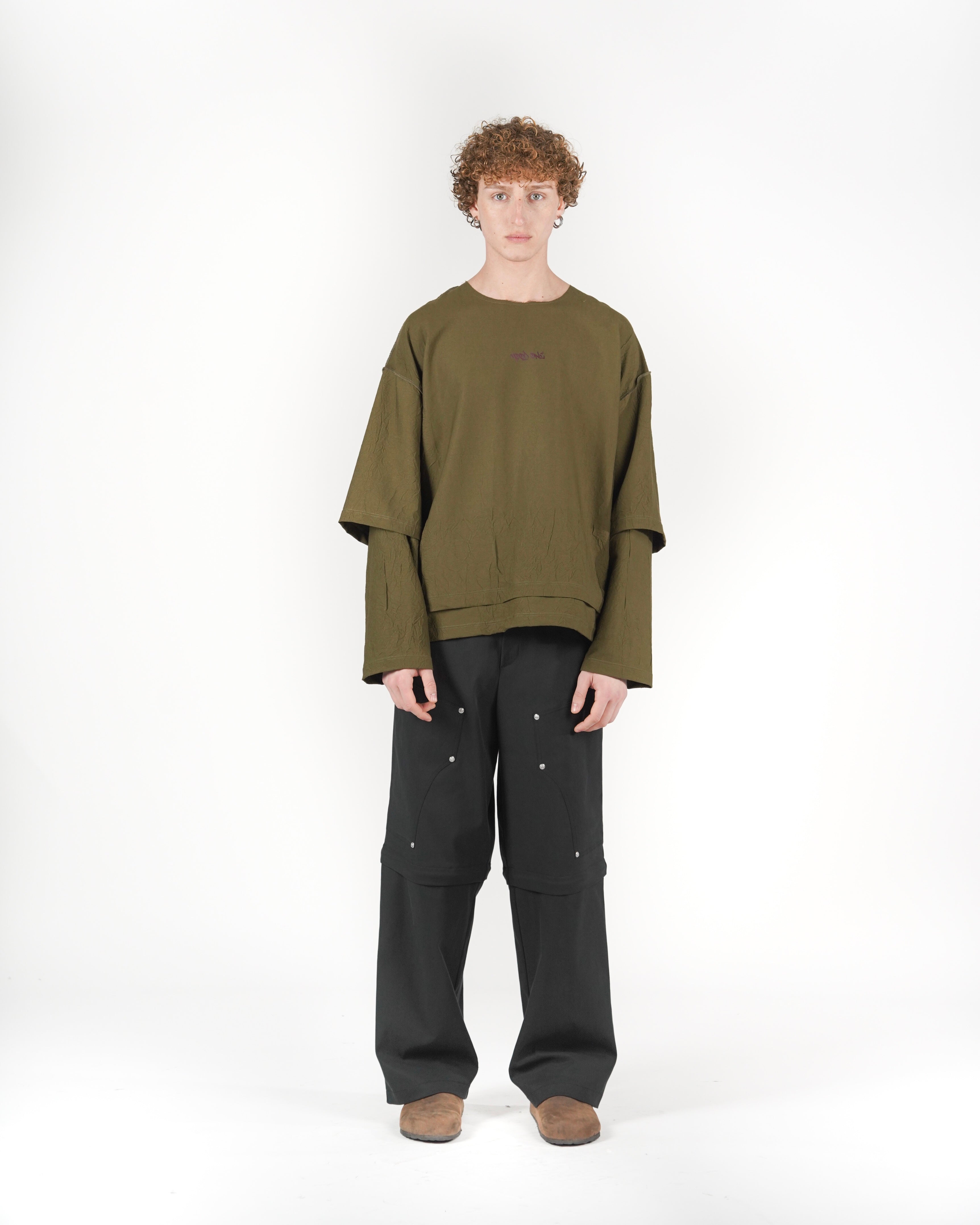 Longsleeve doppia manica verde