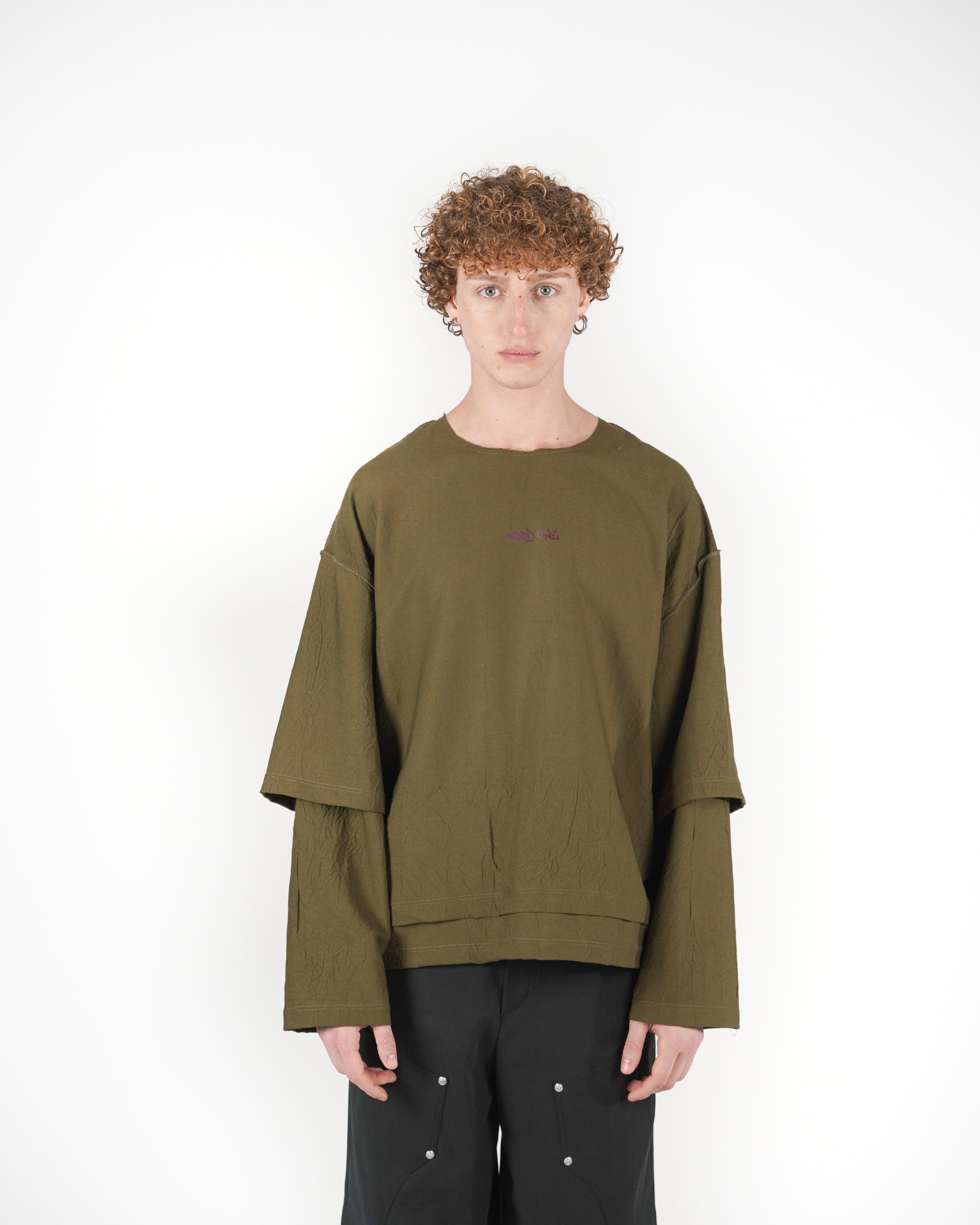 Longsleeve doppia manica verde