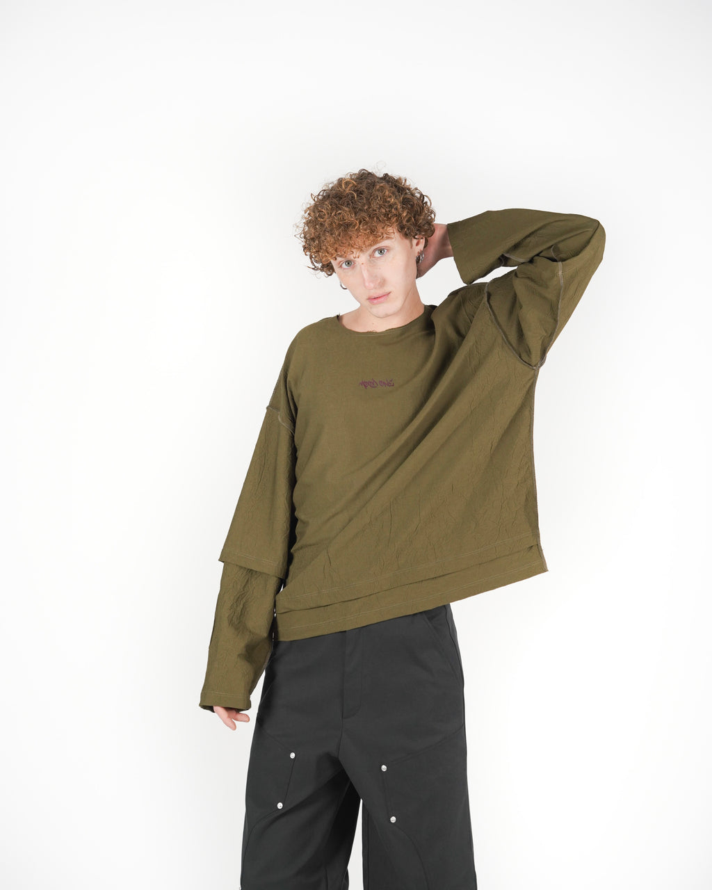 Longsleeve doppia manica verde