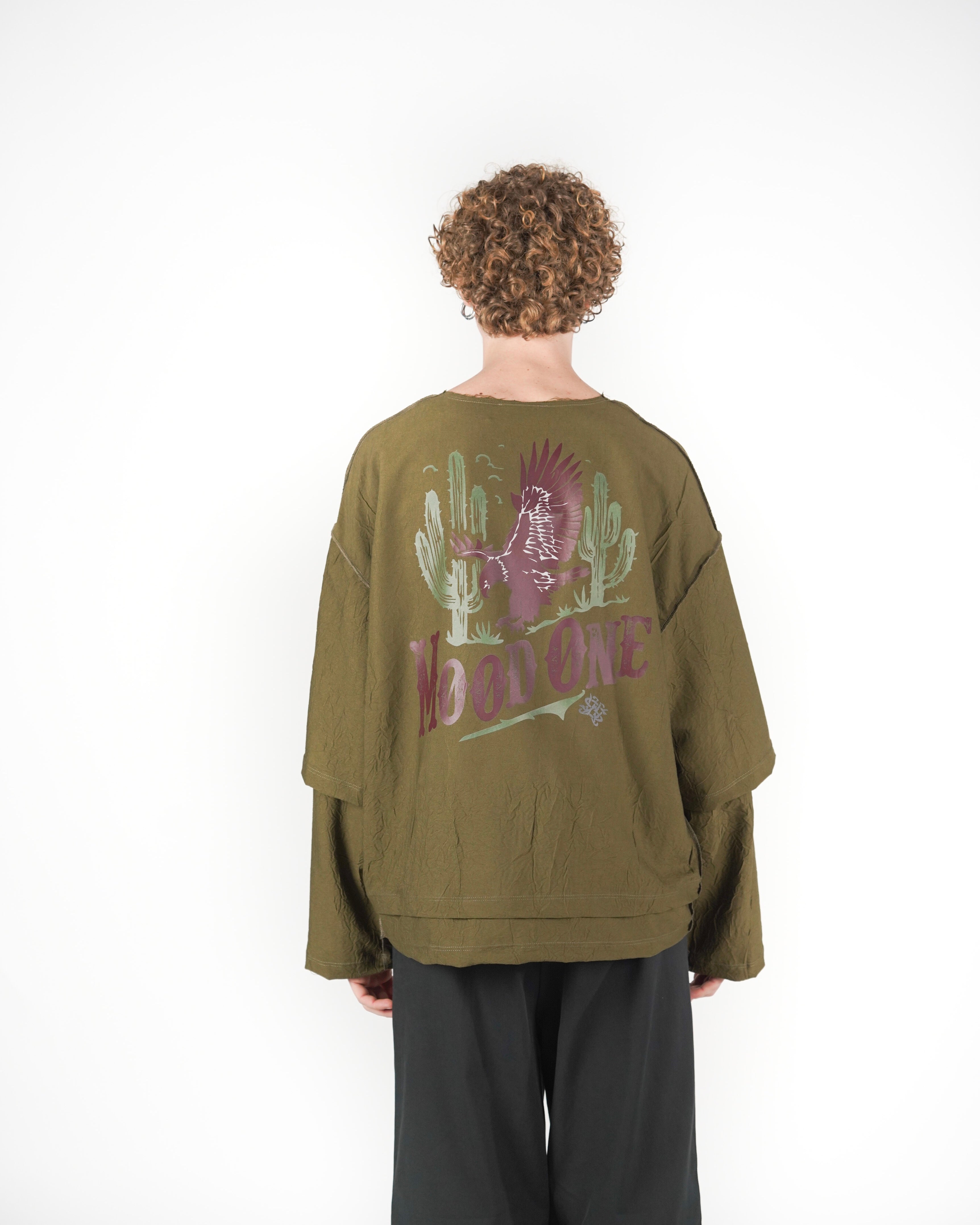Longsleeve doppia manica verde