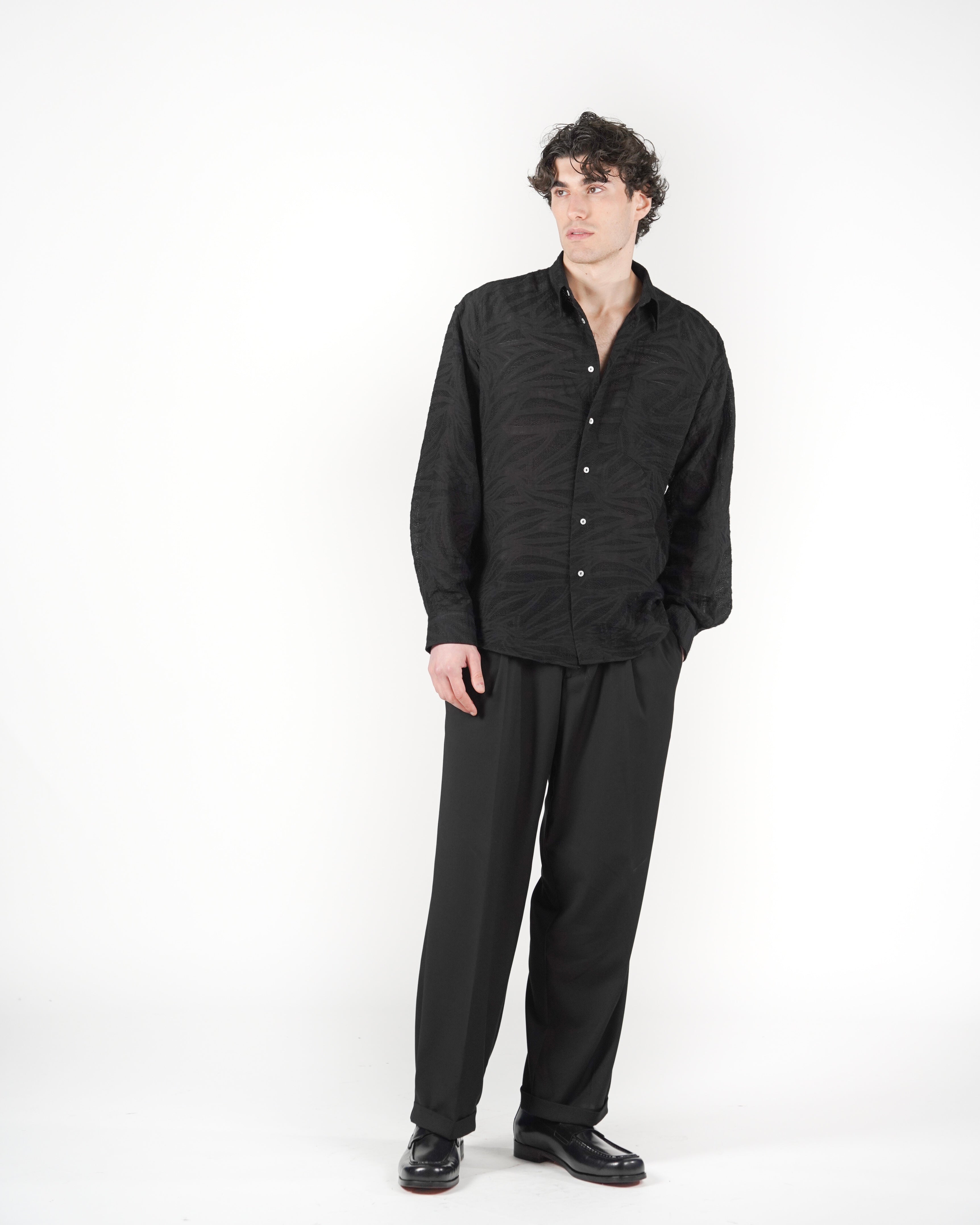 Pantalone loose fit nero