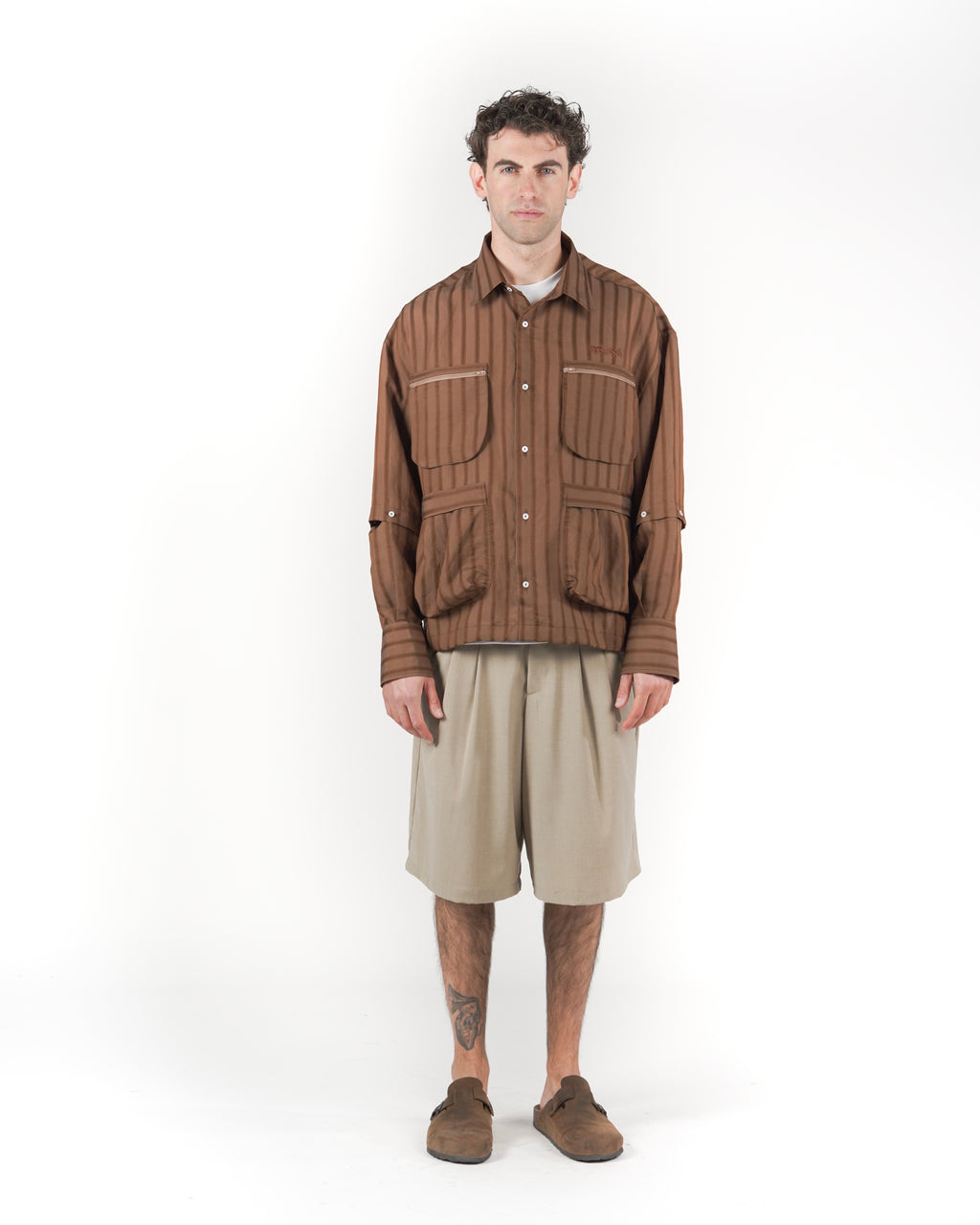 Camicia 2IN1 gessato moro