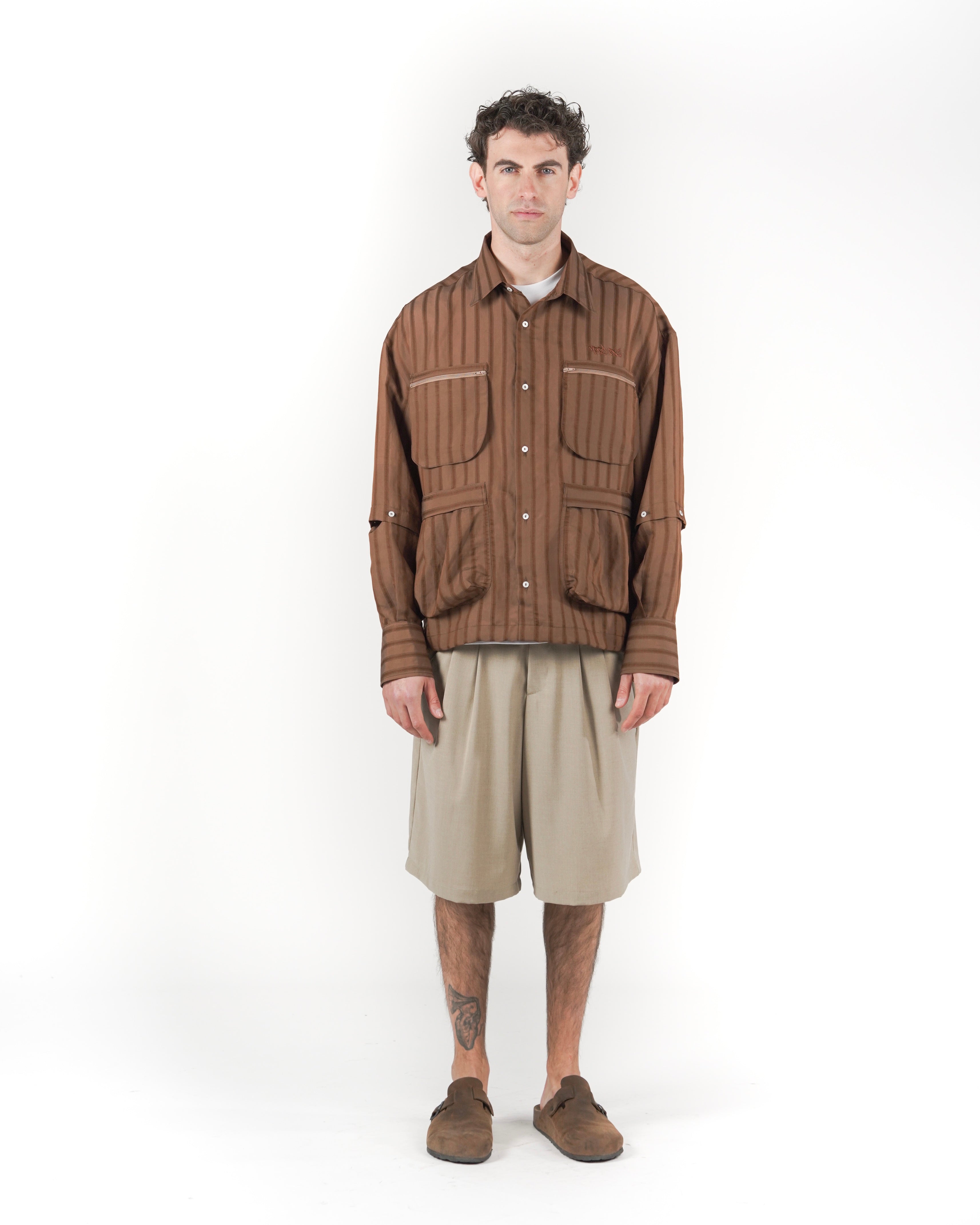 Camicia 2IN1 gessato moro