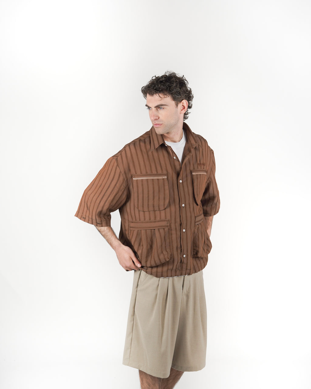 Camicia 2IN1 gessato moro