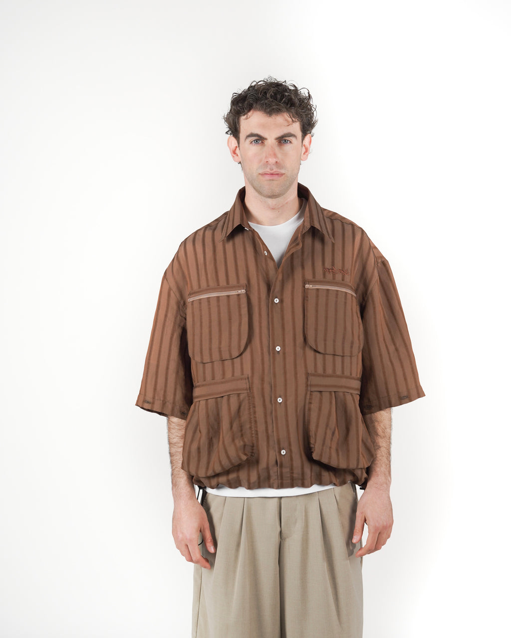 Camicia 2IN1 gessato moro