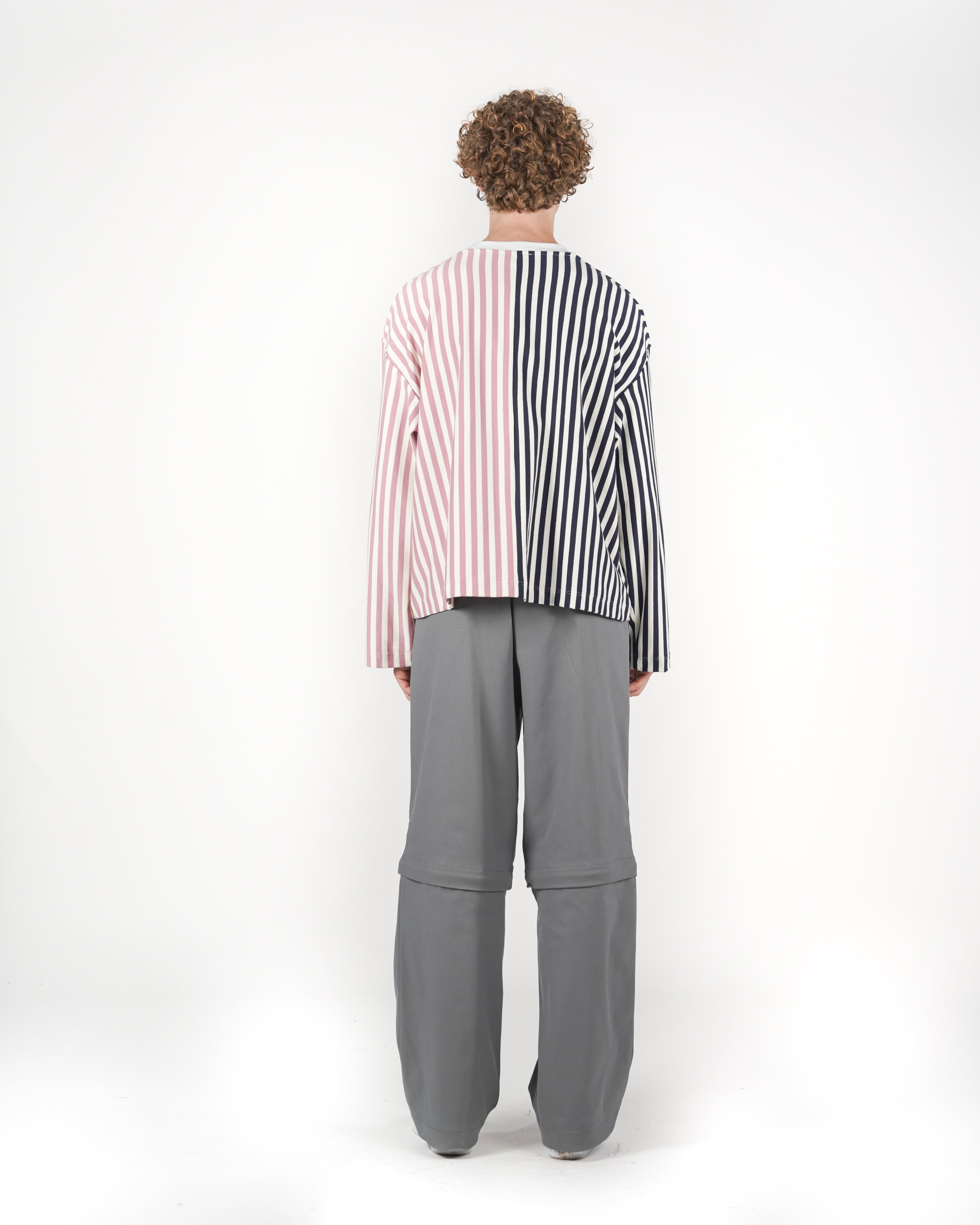 Longsleeve righe blu/rosa