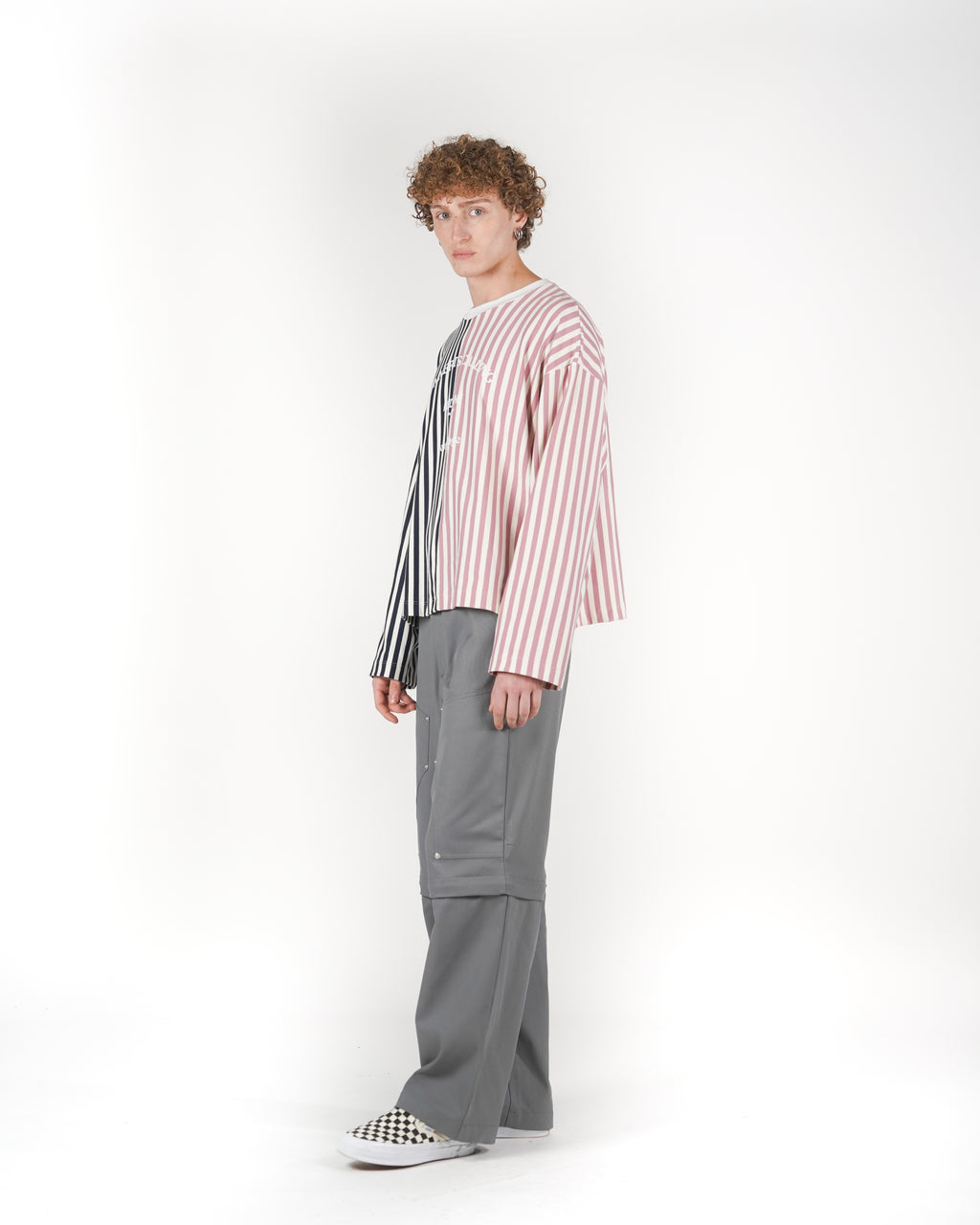 Longsleeve righe blu/rosa