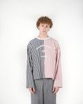 Longsleeve righe blu/rosa