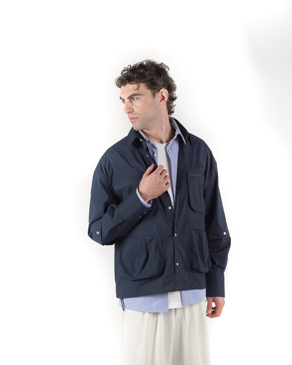 Camicia 2IN1 blu