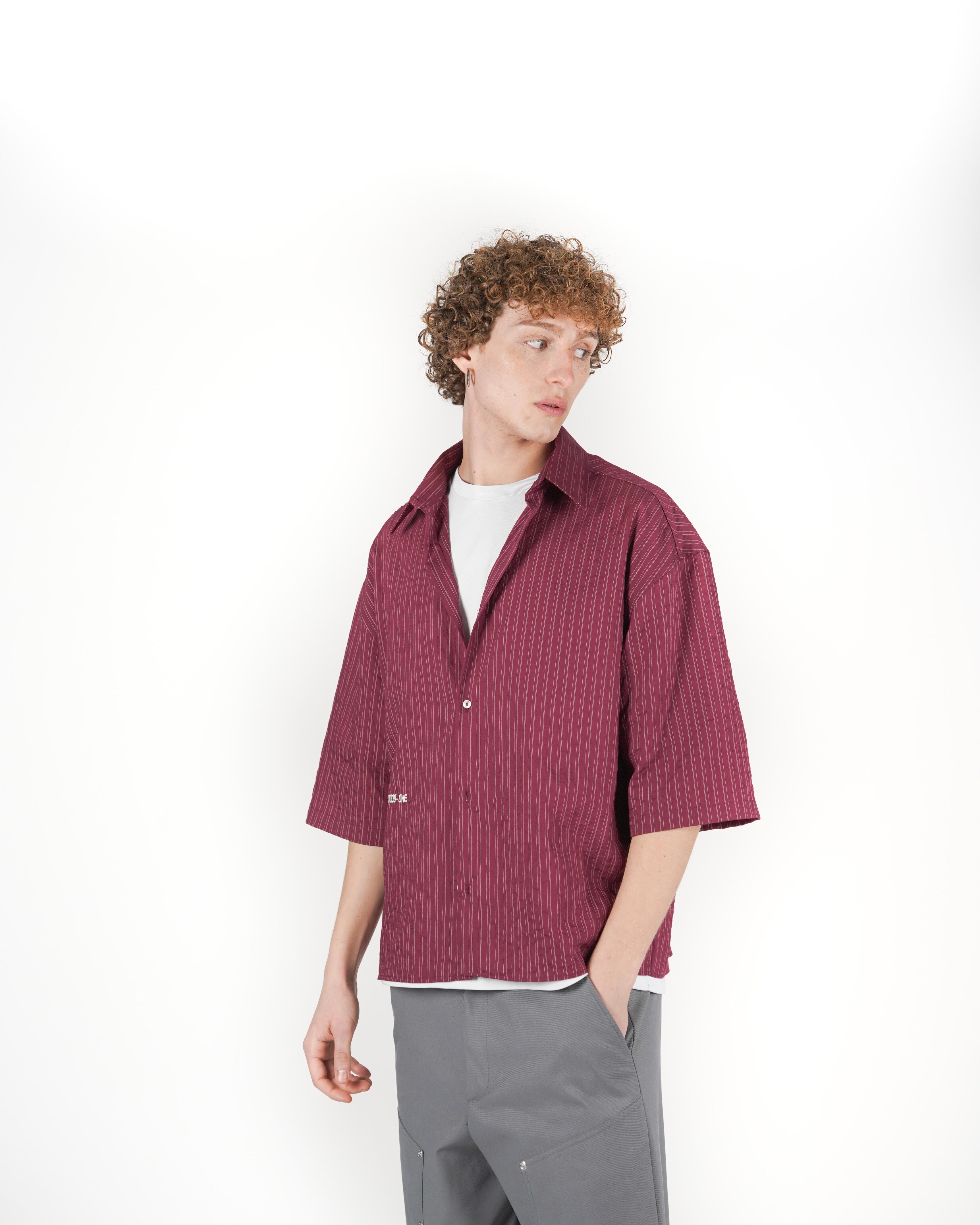 Camicia boxy M/C rossa