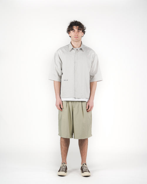 Camicia boxy M/C grigia