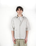 Camicia boxy M/C grigia