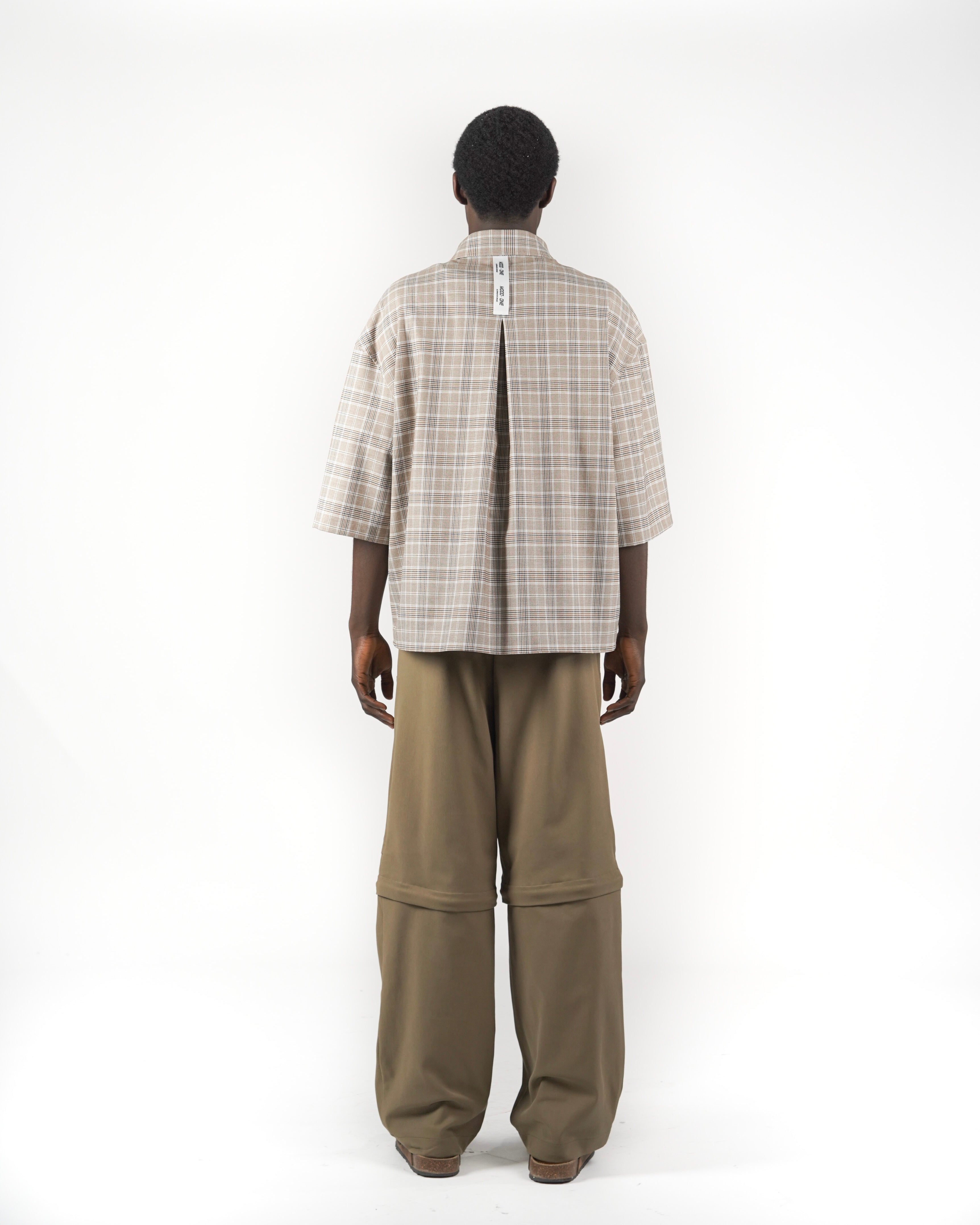 Camicia tartan M/C moro