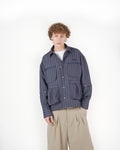 Camicia 2IN1 gessato blu