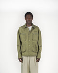Camicia 2IN1 gessato verde
