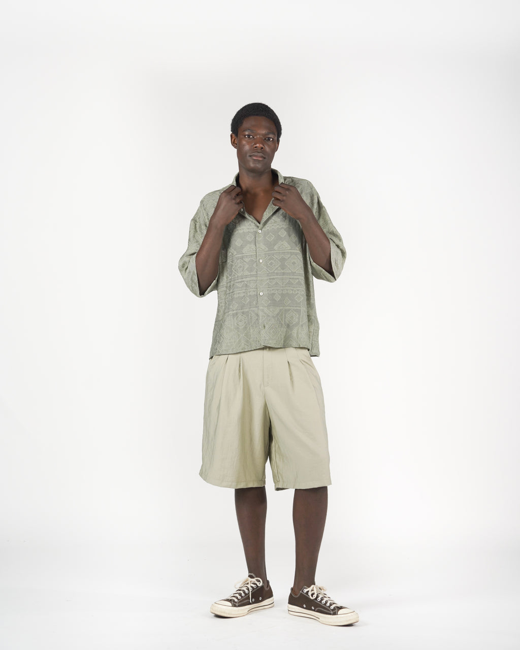 Camicia fillen M/C verde