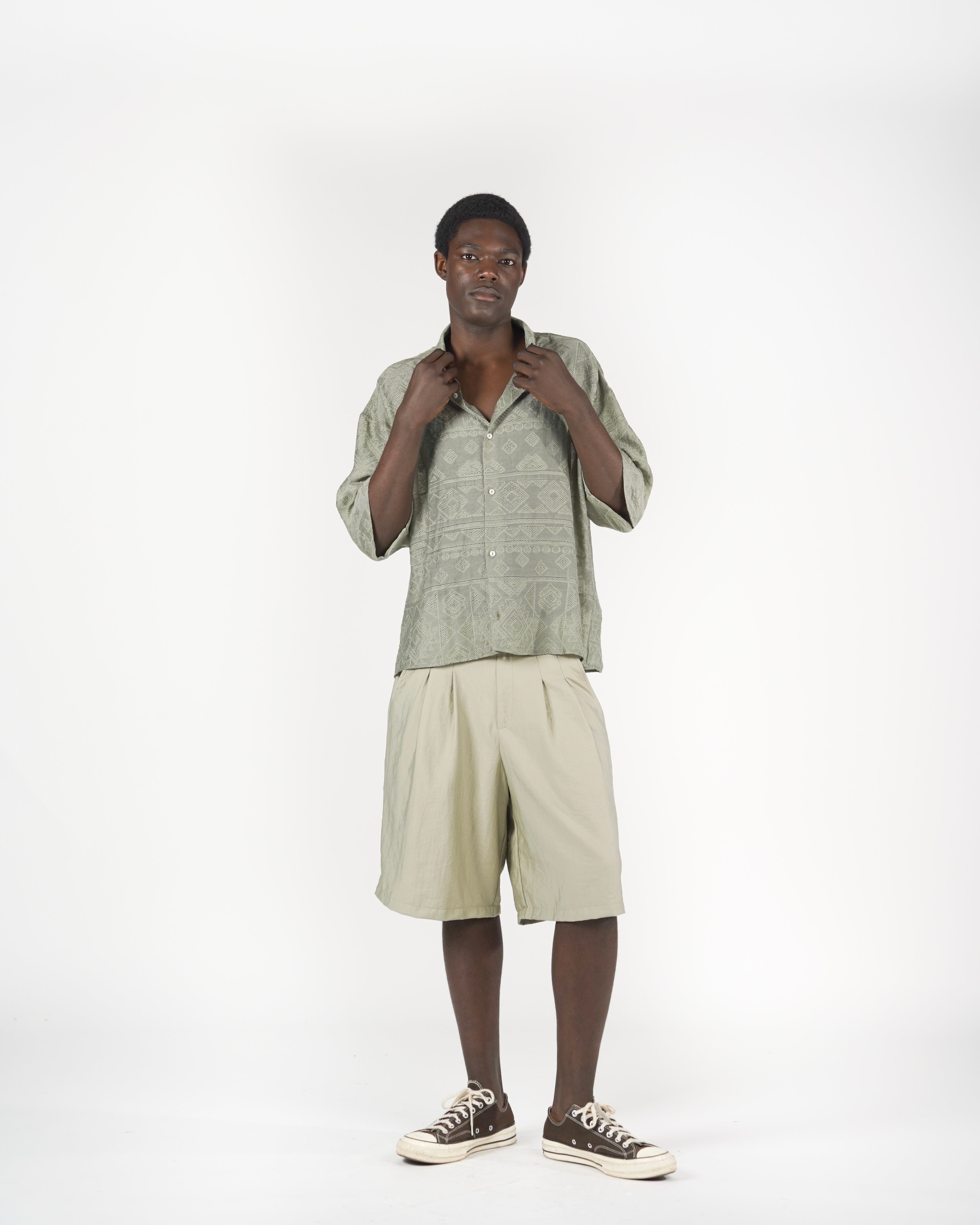 Camicia fillen M/C verde