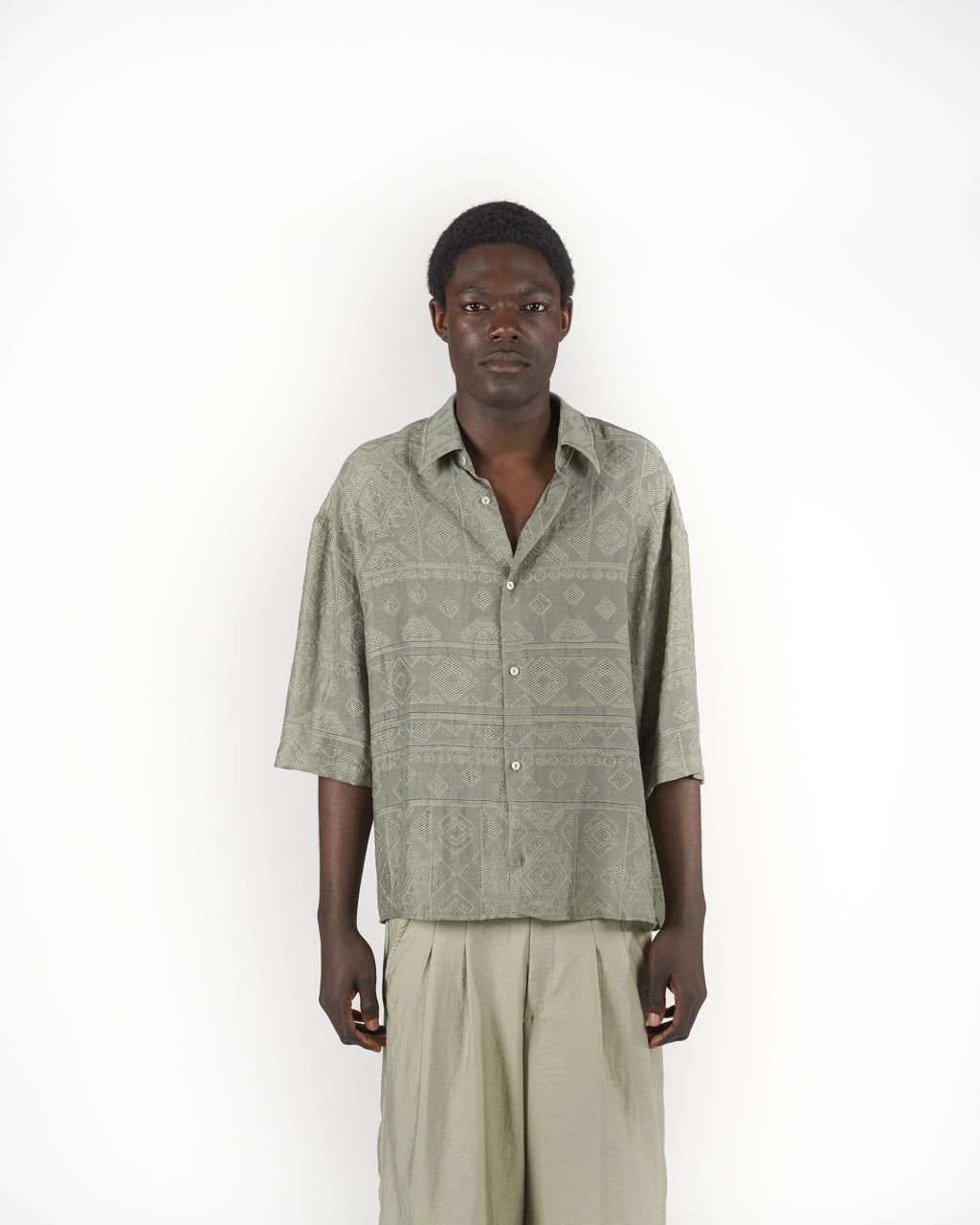 Camicia fillen M/C verde