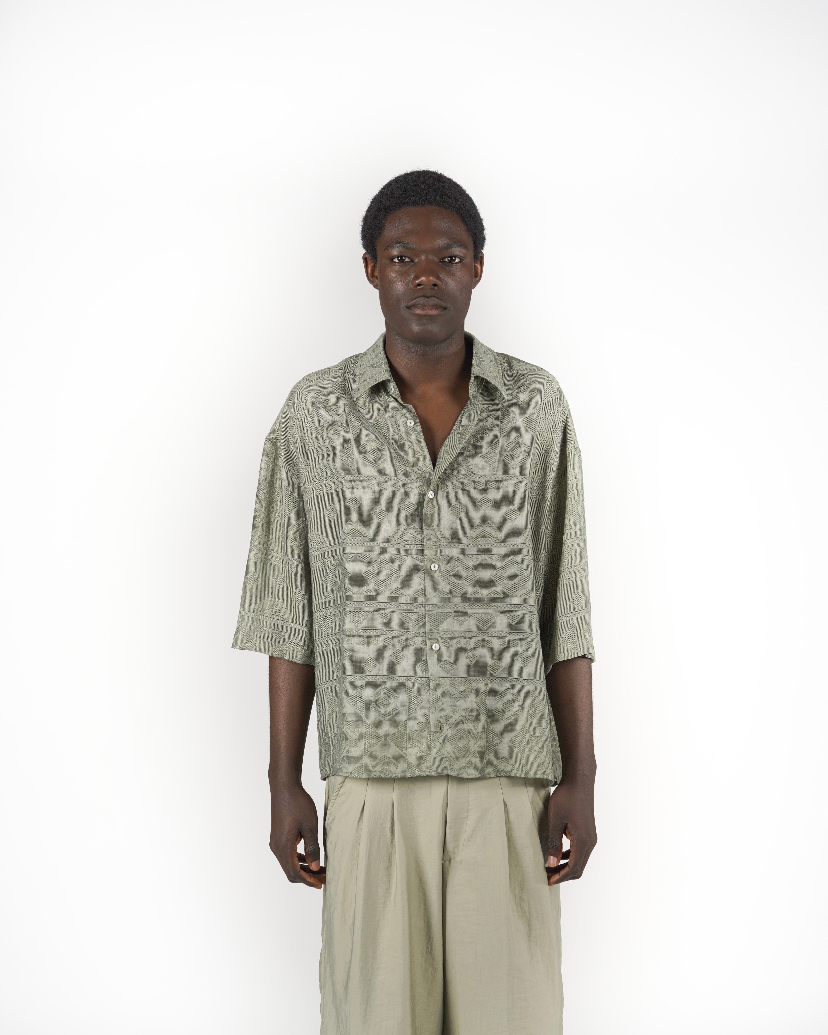 Camicia fillen M/C verde