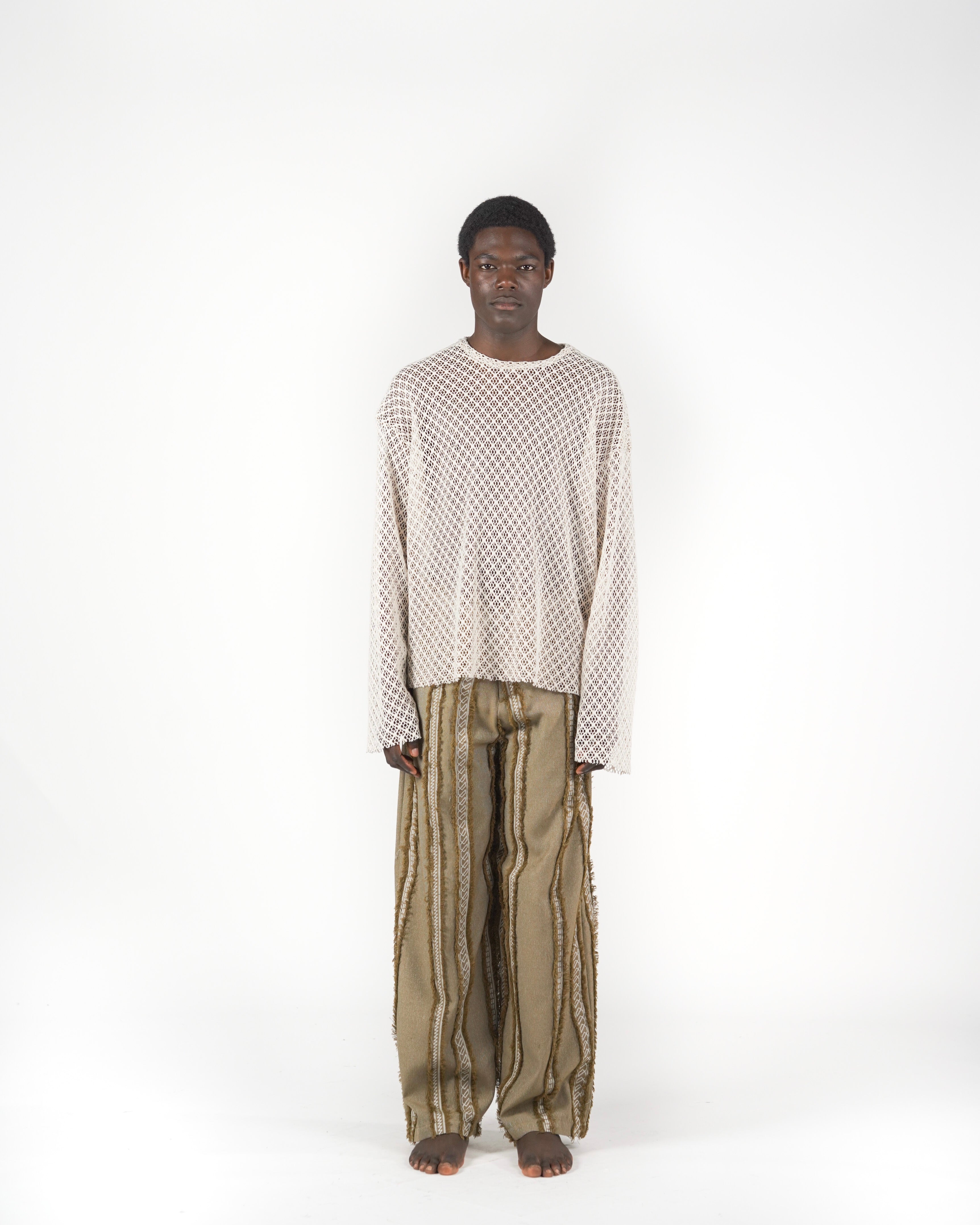 Longsleeve traforata bianca