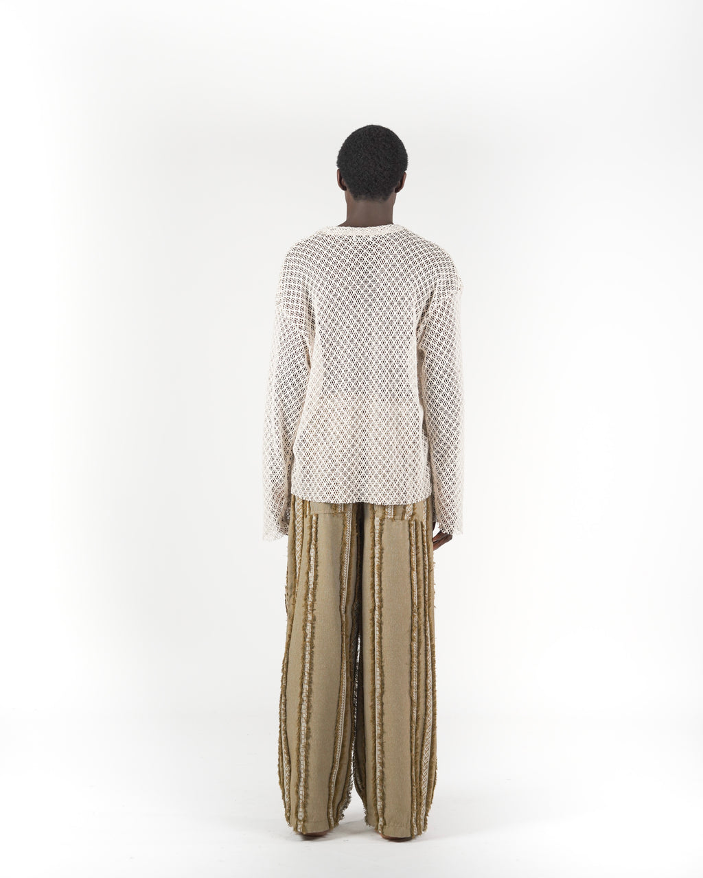 Longsleeve traforata bianca